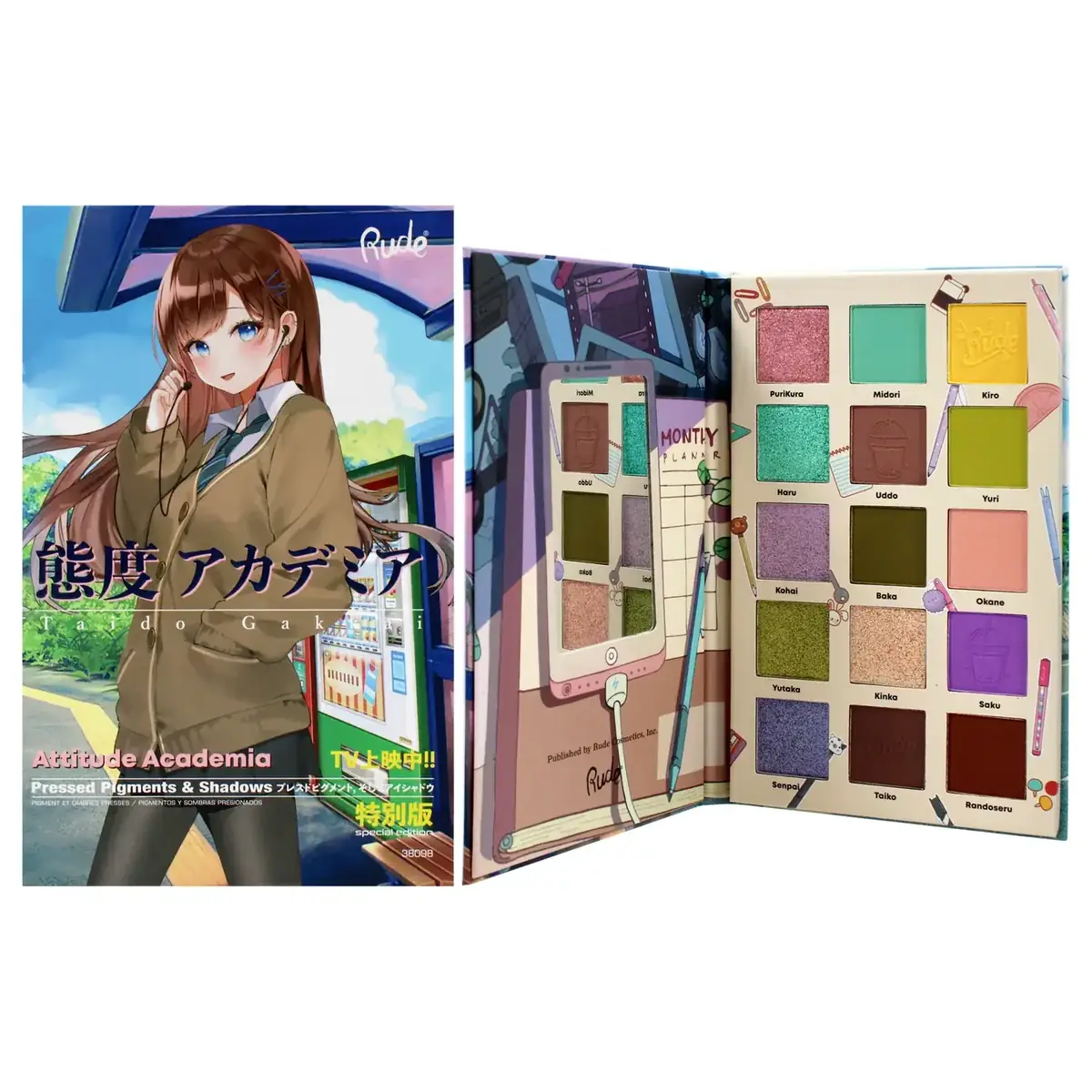 Rude Manga Collection - Attitude Academia Pressed Pigments and Shadows