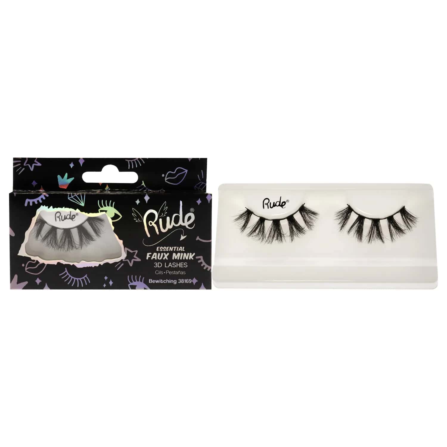 Rude Cosmetics Essential Faux Mink 3D Lashes - Bewitching False