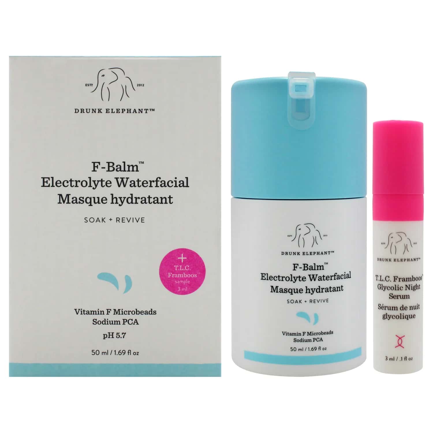 Drunk Elephant F-Balm Electrolyte Waterfacial Overnight Face Mask 50ml