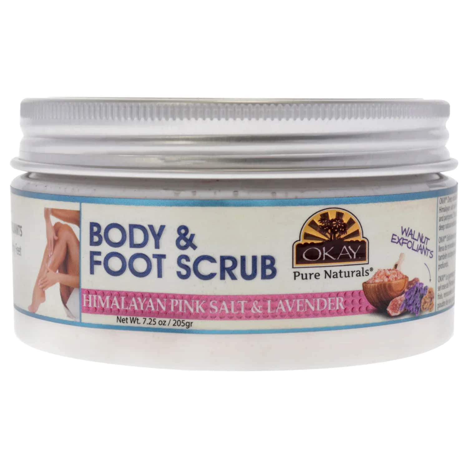 Okay Himalayan Pink Salt and Lavender Body and Foot Scrub 214ml / 7.25