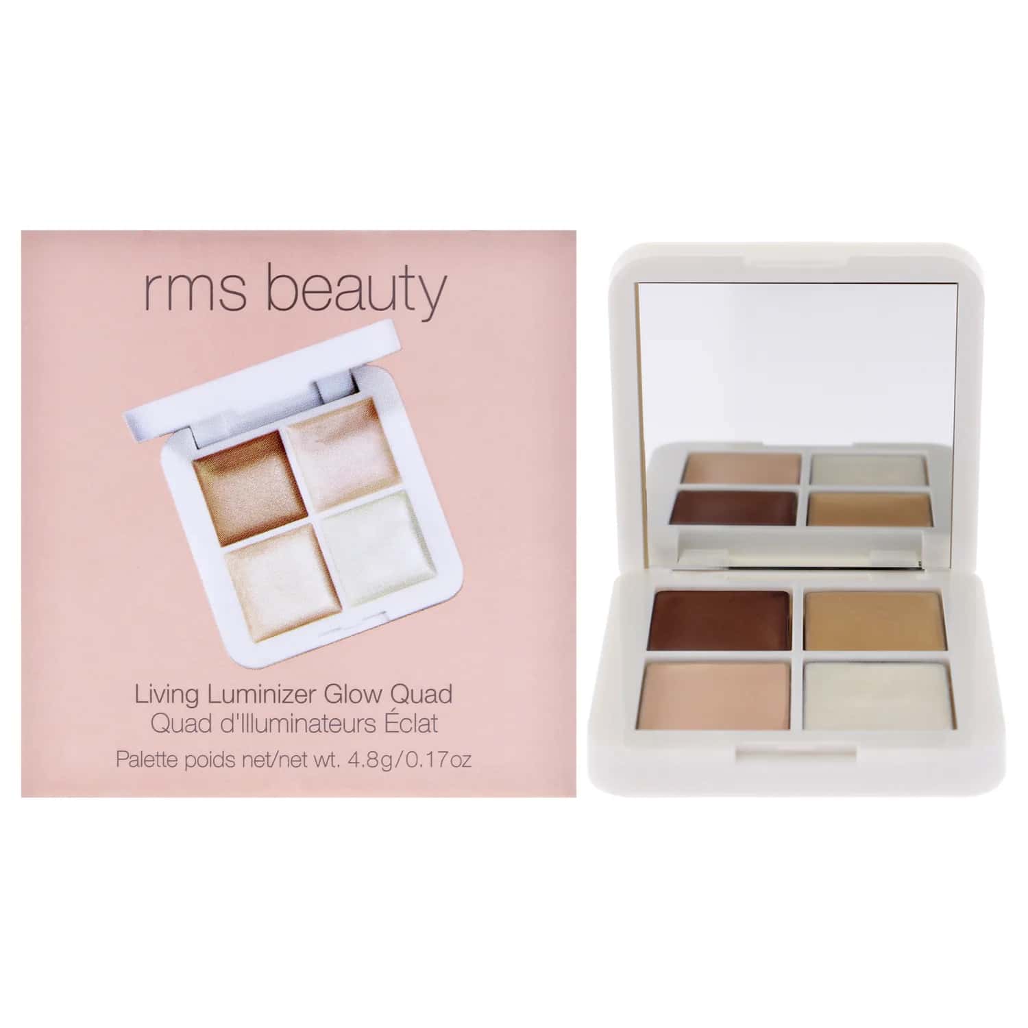 RMS Beauty Living Luminizer Glow Quad Mini Makeup Palette 5ml / 0.17