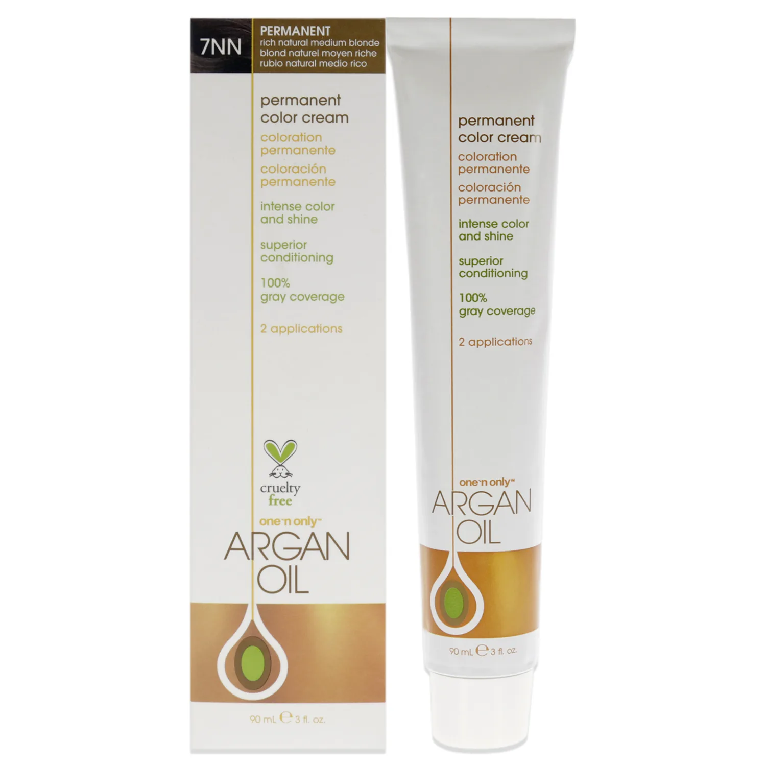 One 'N Only Argan Oil Permanent Color Cream 7NN Rich Natural Medium