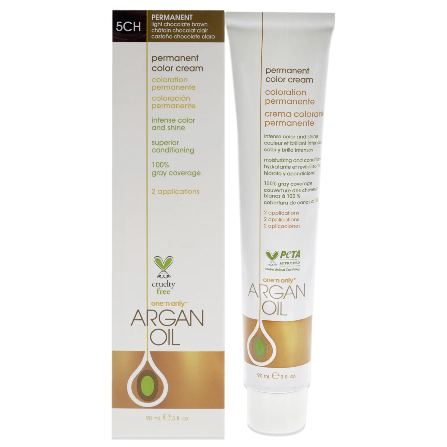 One n Only Argan Oil Permanent Color Cream - 5CH Light Chocolate Brown