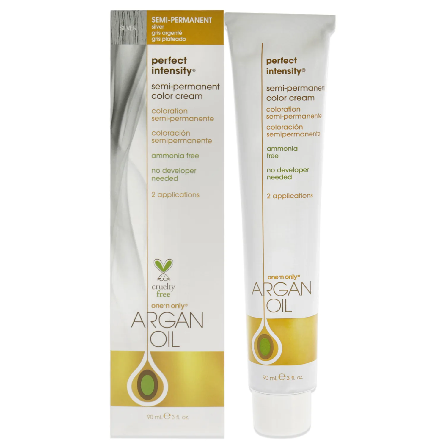 One n Only Argan Oil Perfect Intensity Semi-Permanent Color Cream - Silver 3 oz