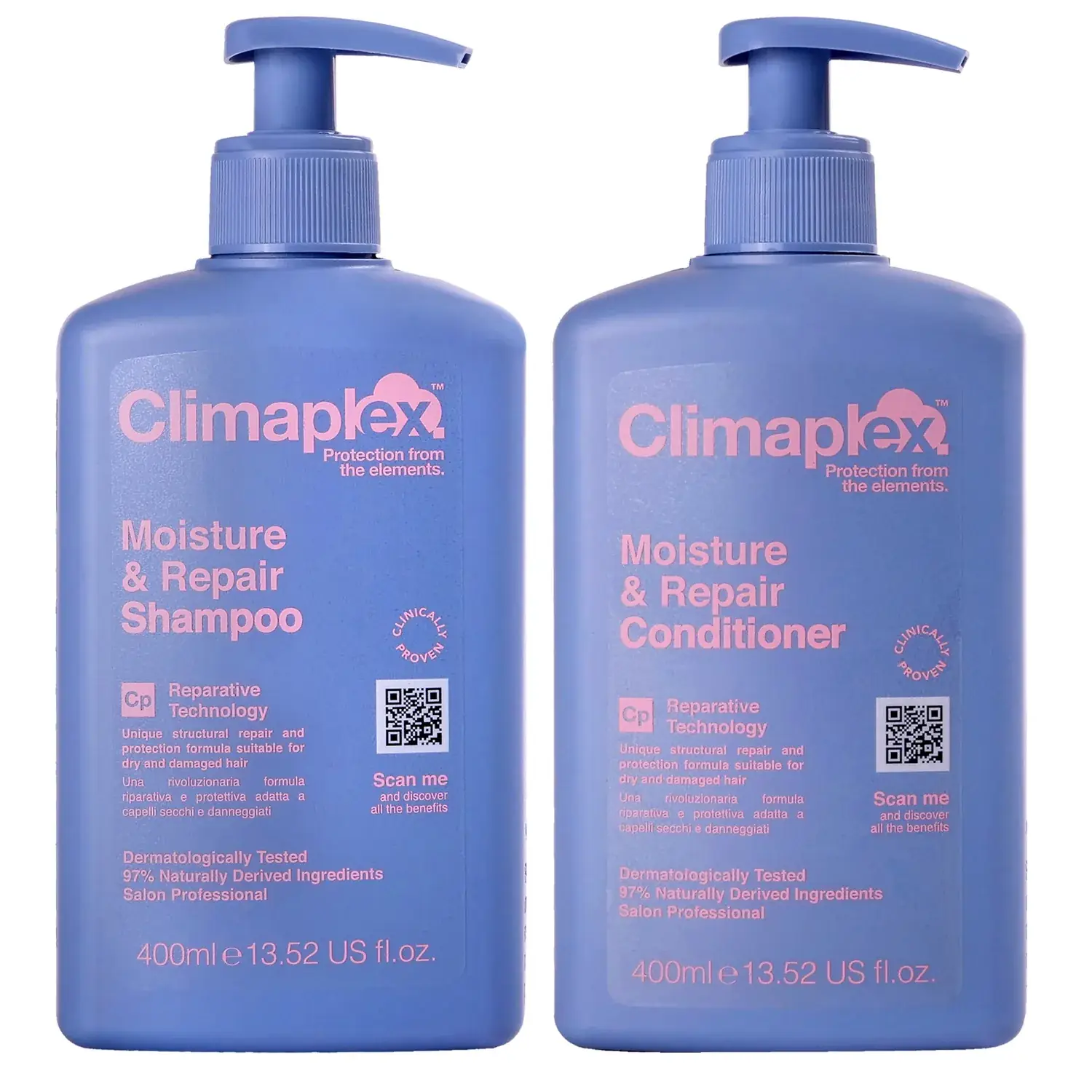 Climaplex Moisture and Repair Shampoo & Conditioner Set 400ml / 13.52