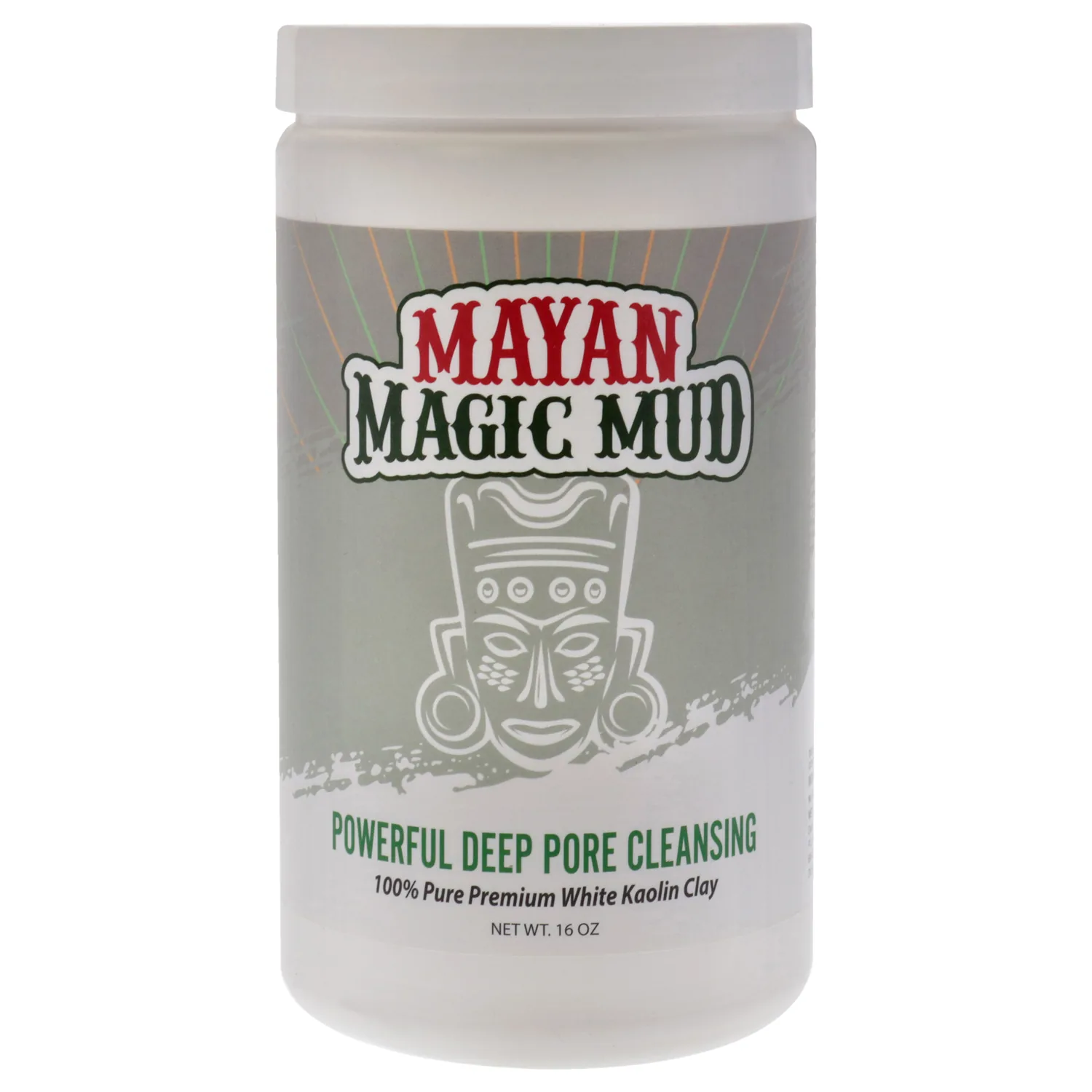 Mayan Magic Mud Powerful Deep Pore Cleansing White Kaolin Clay 473ml / 16 oz