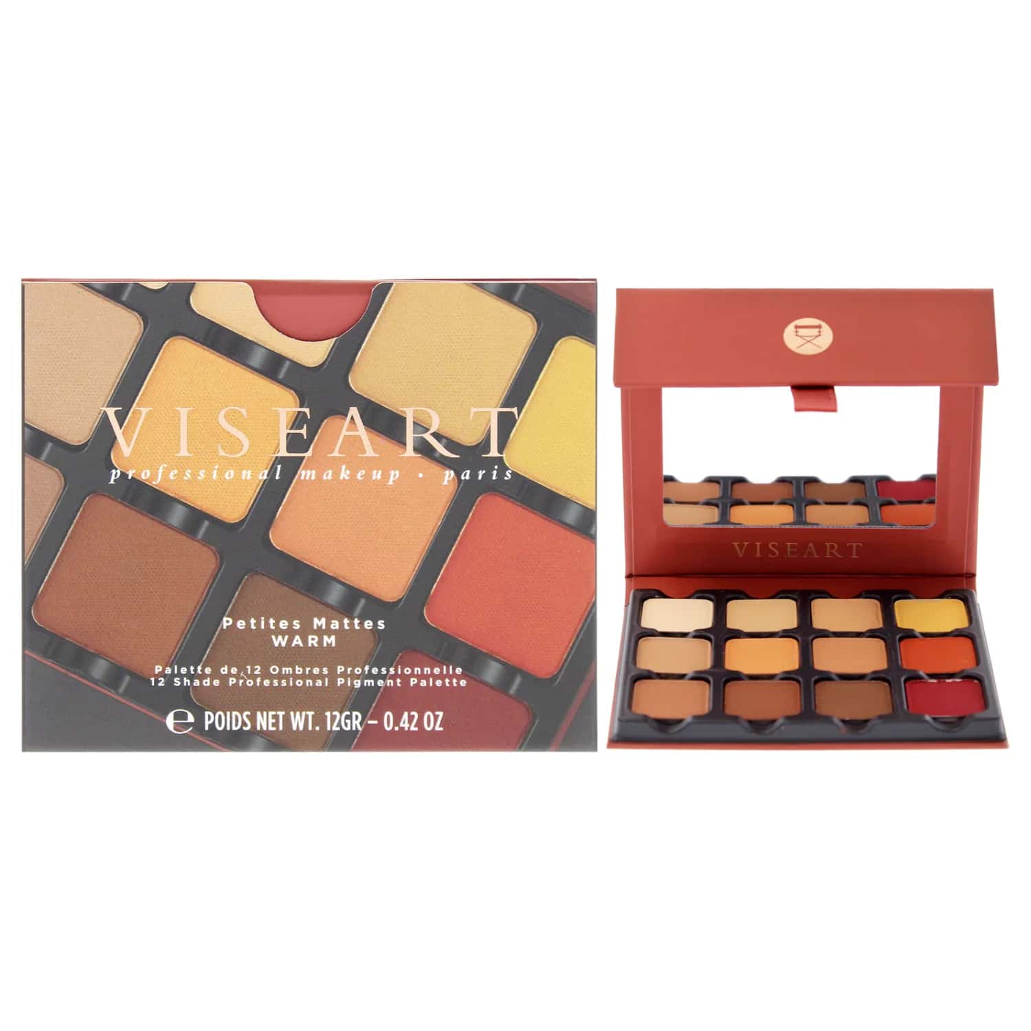 Viseart Paris Petites Pro Luxe Eyeshadow Makeup Palette (Warm Mattes)