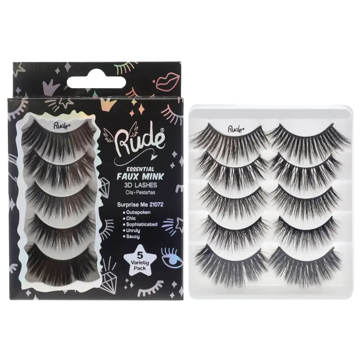 Rude Cosmetics Essential Faux Mink 3D Lashes - Surprise Me False