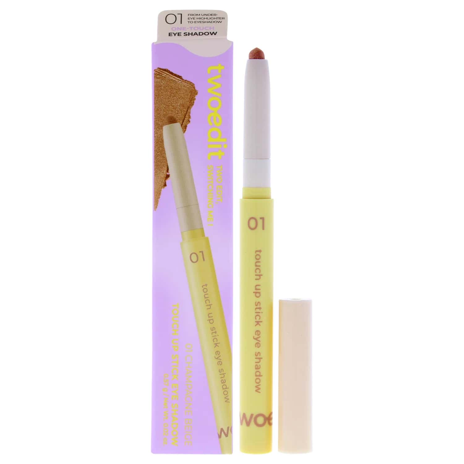 Two Edit Touch Up Stick Eye Shadow - 01 Campagne Beige 0.02 oz