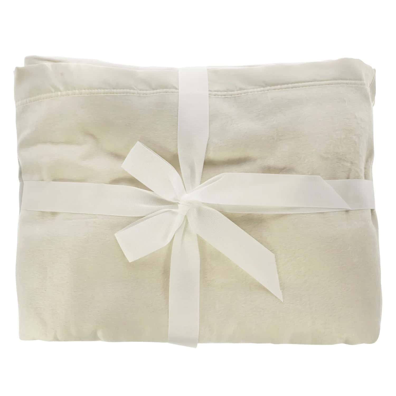 Cariloha Bamboo Brushed Fleece Blanket - Coconut Milk Queen