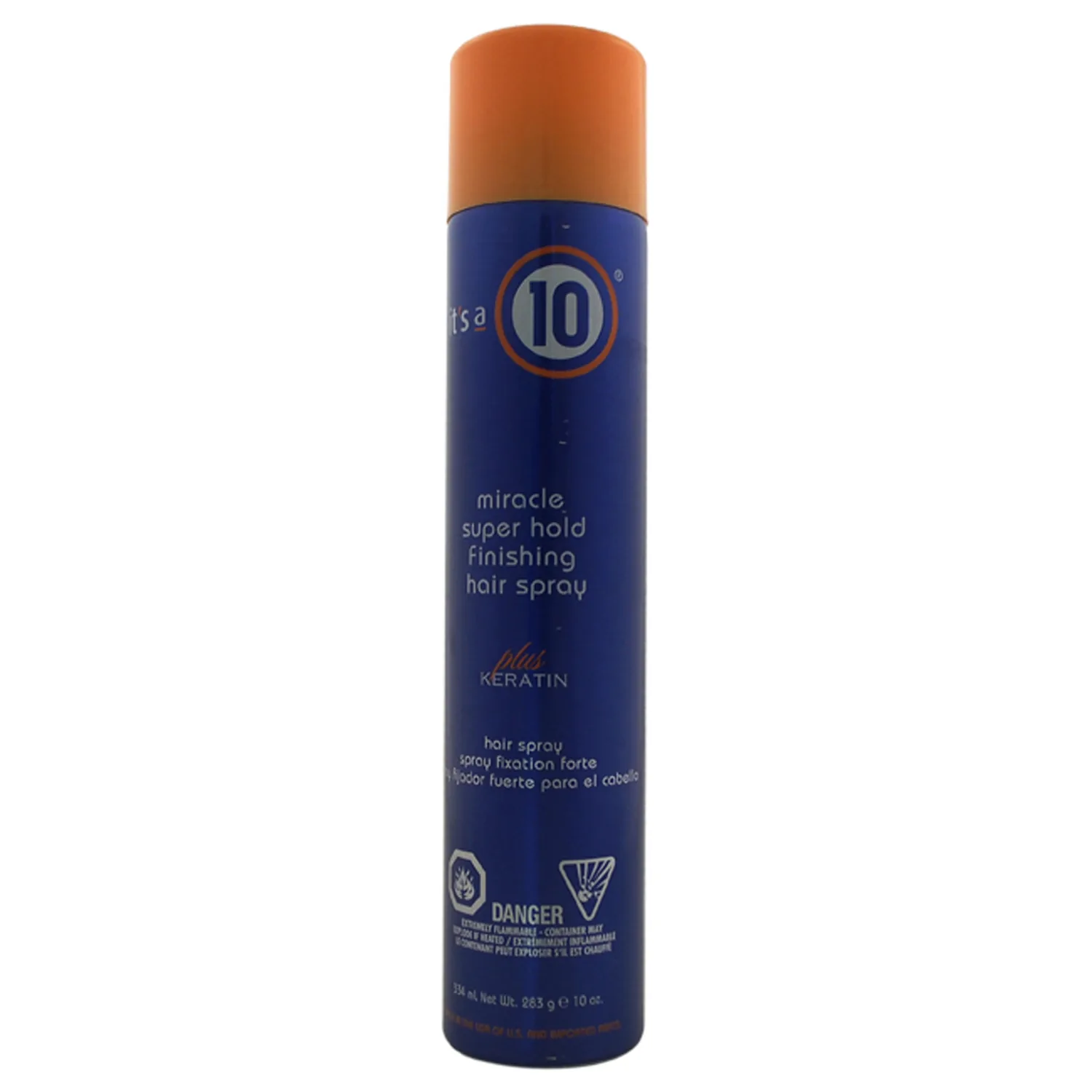It's a 10 Miracle Super Hold Finishing Spray Plus Keratin 296ml / 10