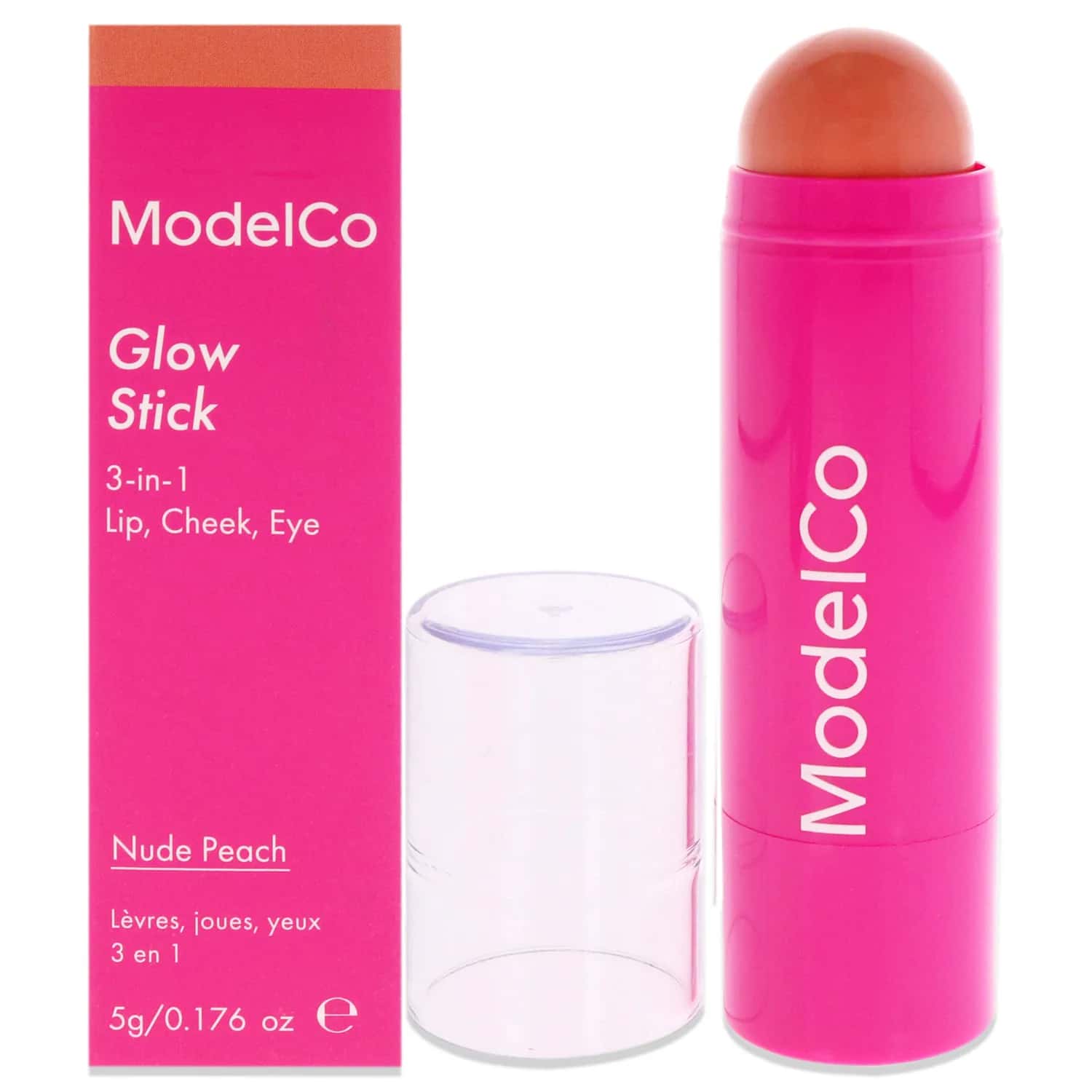 ModelCo Glow Stick 3-In-1 - Nude Peach 0.176 oz