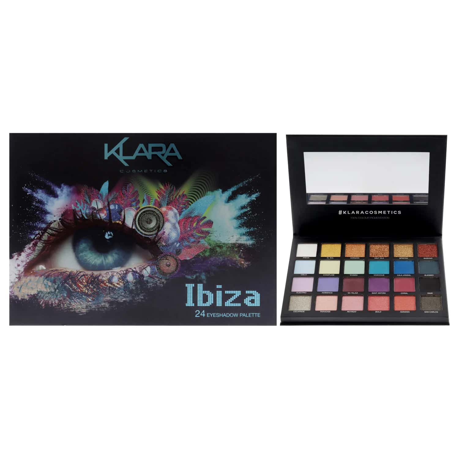 Klara 24 Eyeshadow Palette - Ibiza 1.68 oz