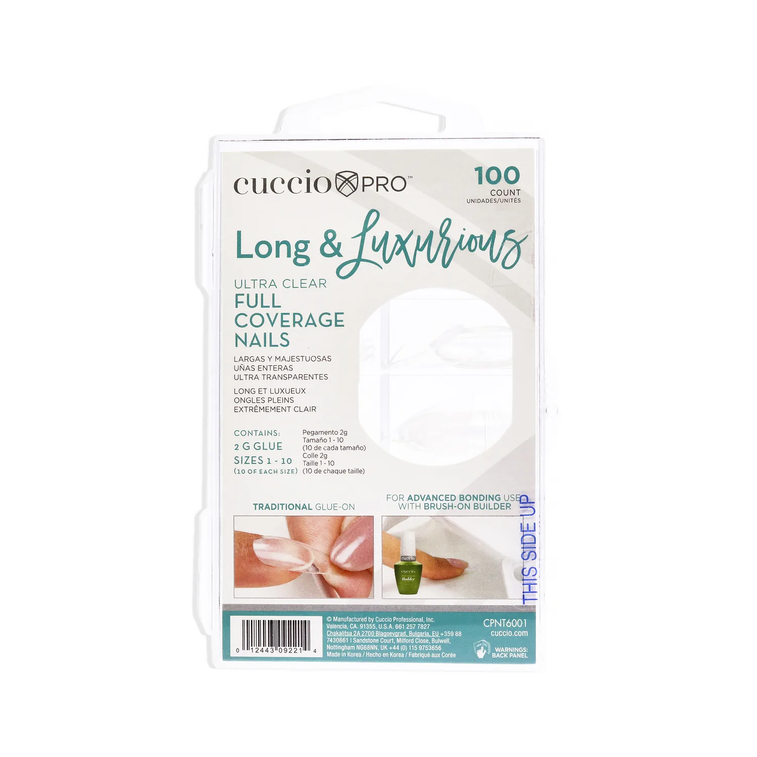 Cuccio Pro Long and Luxurious Full Coverage Nail Tips - Ultra Clear