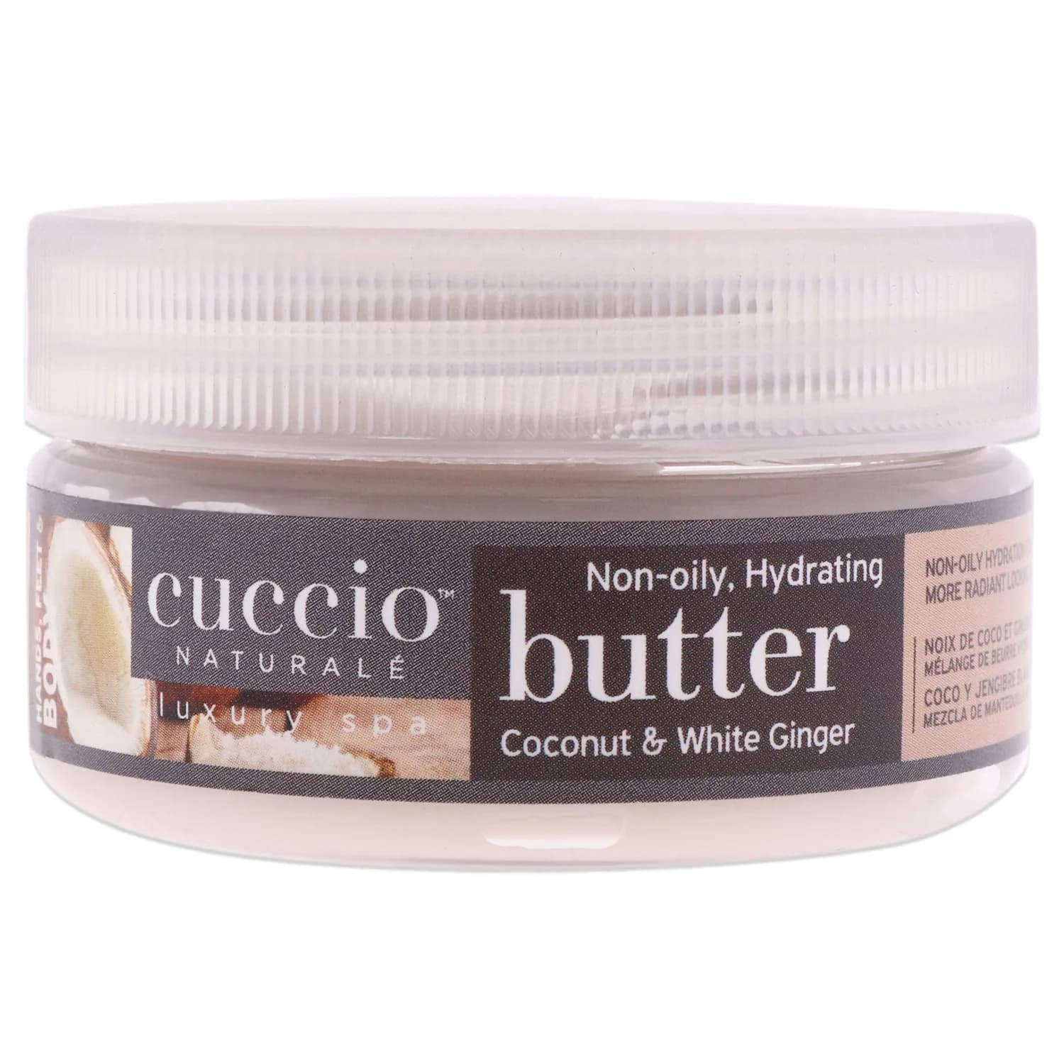 Cuccio Naturale Butter Babies - Ultra-Moisturizing, Renewing Scented Body Cream - Deep Hydration For Dry Skin Repair - Made With All Natural Ingredients - Tower Coconut & White Ginger - 1.5 Oz