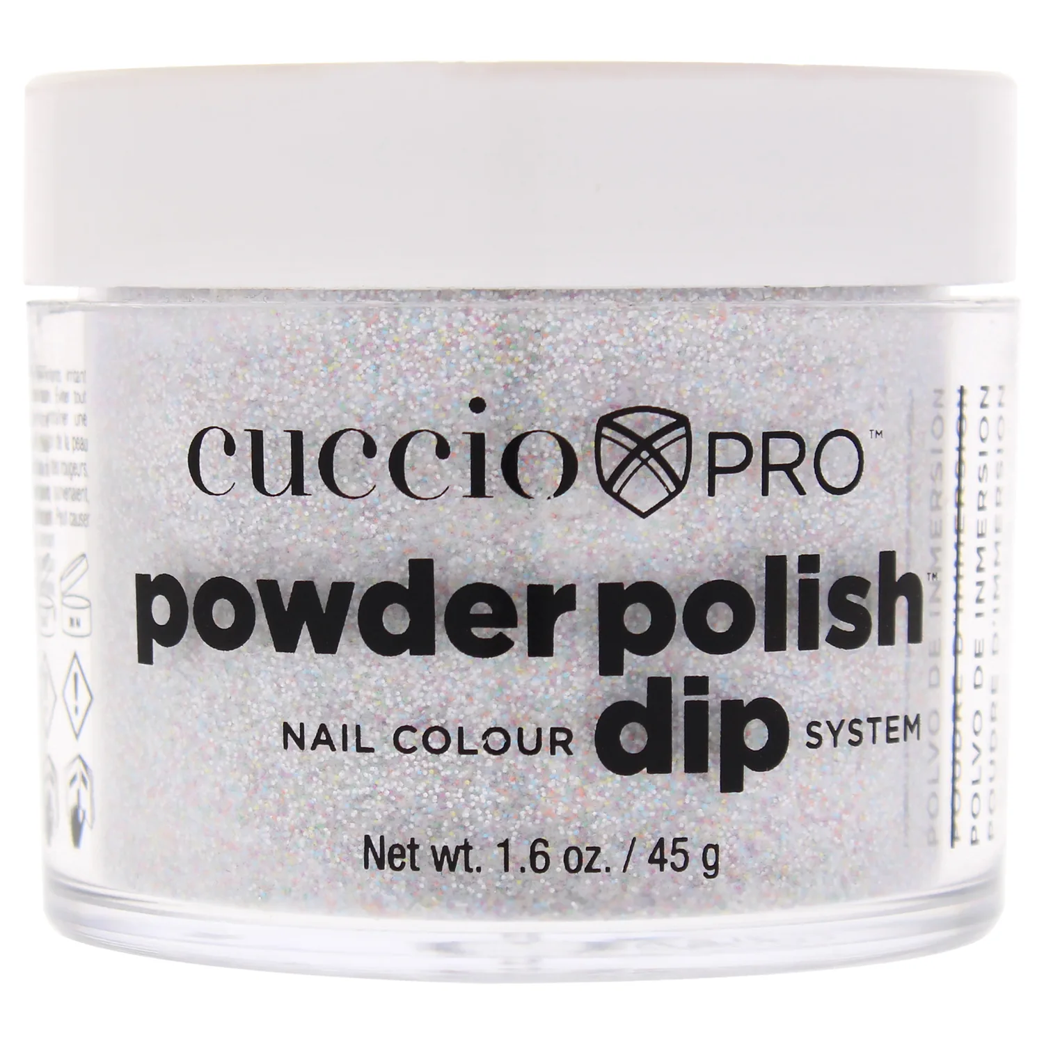 Cuccio Pro Powder Polish Dip - Multi Color Glitter - Nail Lacquer for Manicures & Pedicures, Easy & Fast Application/Removal - No LED/UV Light Needed - Non-Toxic, Odorless, Highly Pigmented - 2 oz
