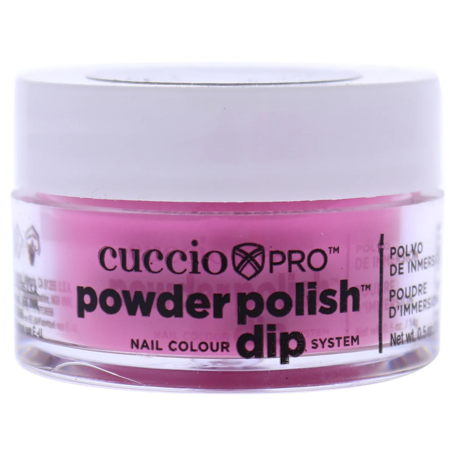 Cuccio Pro Powder Polish Nail Colour Dip System - Bright Pink 0.5 oz