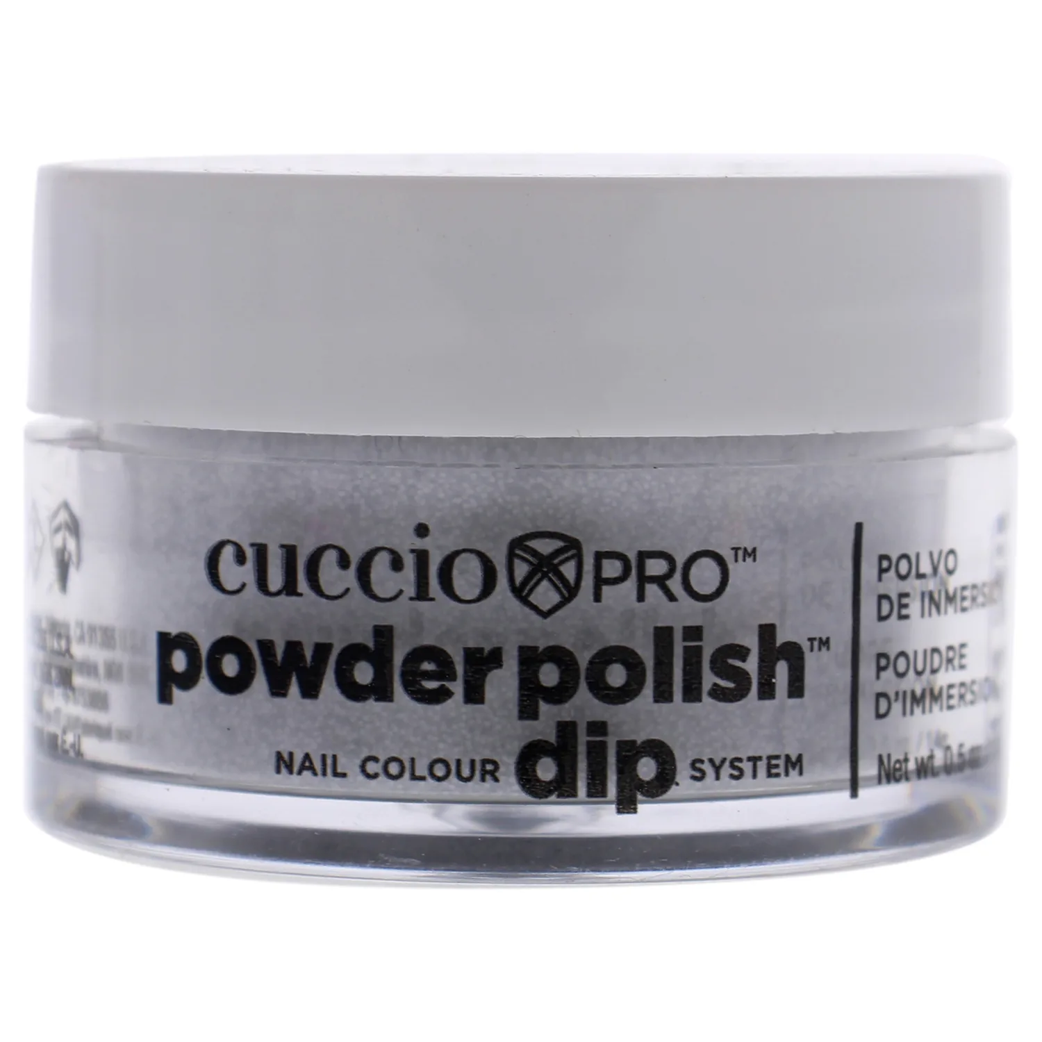 Cuccio Pro Powder Polish Nail Colour Dip System - Silver Glitter 0.5 oz