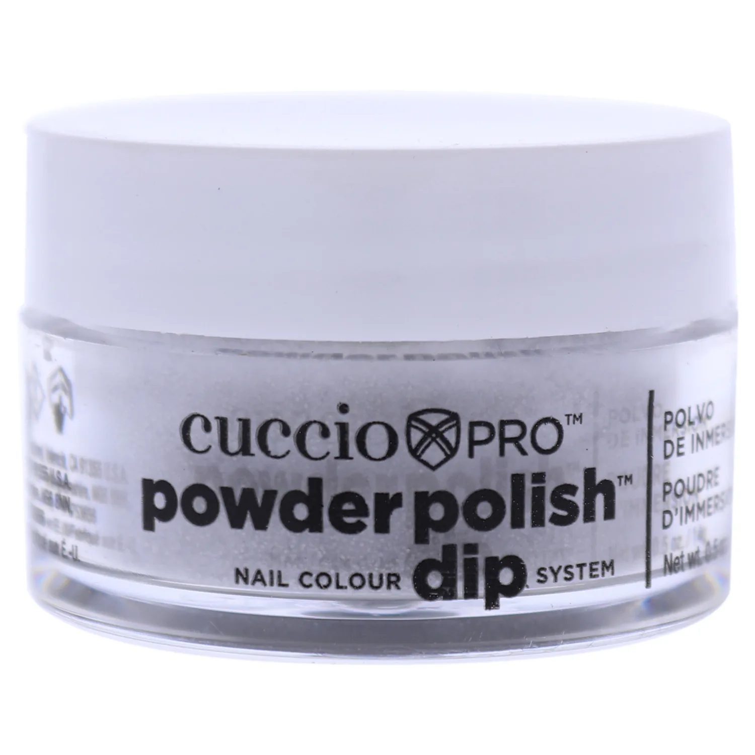 Cuccio Platinum Silver Glitter Nail Powder 0.5 oz