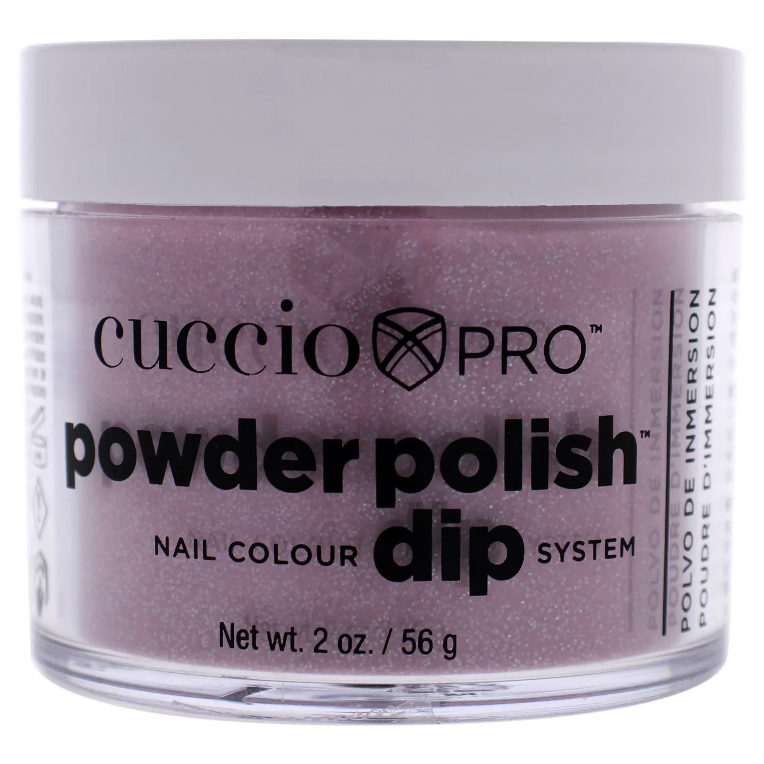 Cuccio Colour Powder Nail Polish - Lacquer For Manicure And Pedicure - Highly Pigmented Powder That Is Finely Milled - Durable Finish With A Flawless Rich Color - Pink W/ Silver Glitter - 1.6 Oz, (I0097817)