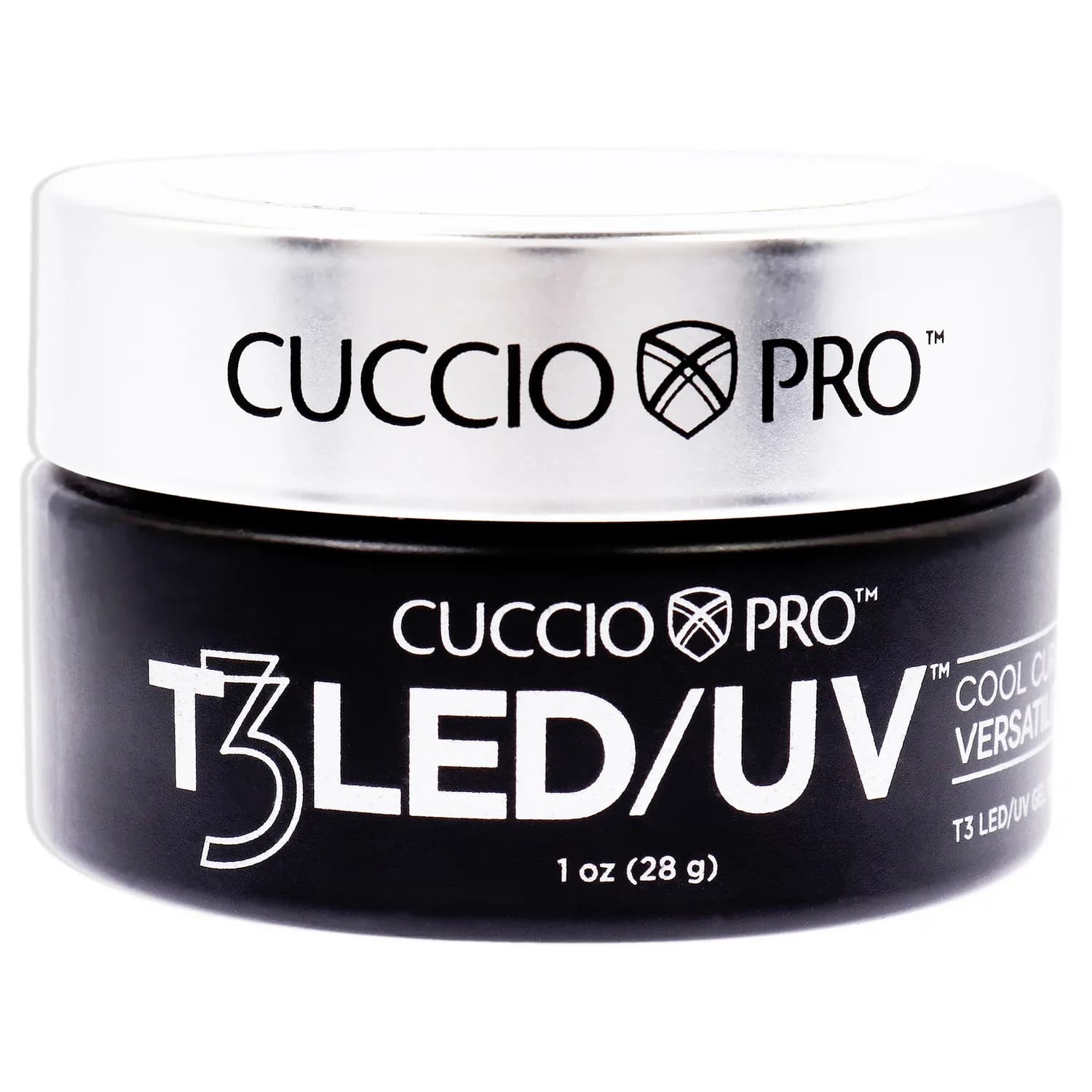 Cuccio Pro T3 LED/UV Cool Cure Versatility Gel - Self-Levelling - Incredibly Flexible - Strong Adhesion - High Shine Finish - Fast Application - Quick Cure - Smurf Glitter - 1 Oz Nail Gel