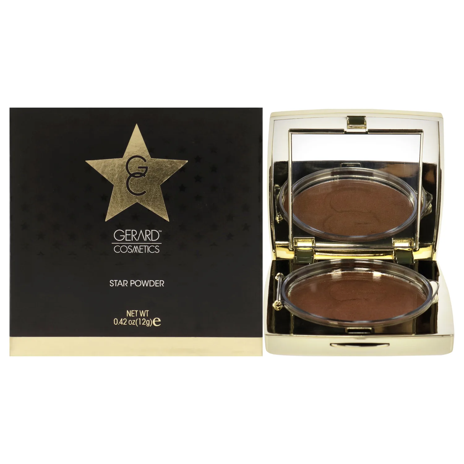 Gerard Cosmetics Star Powder Highlighter Dorothy, Deep Bronze Mineral Highlighter Makeup for Glowing Skin, Professional Facial Luminizer, Cruelty Free, Made in the USA