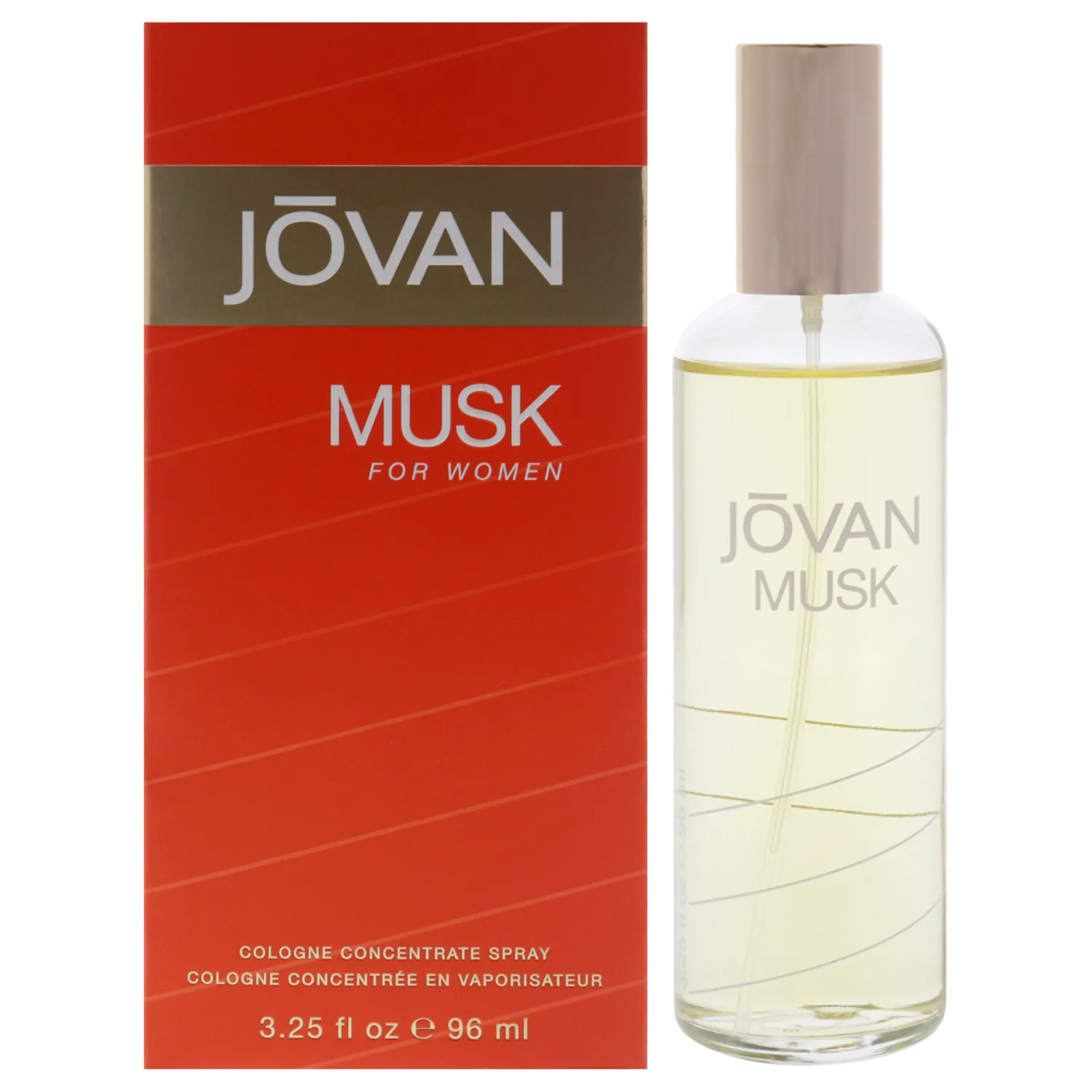 Jovan Musk for Women Eau de Cologne Spray 3.25 fl oz (Pack of 1), Notes of Jasmine, Amber, and Neroli, Women's Fragrance, Long Lasting, Everyday Fragrance, Travel Size (Packaging May Vary)