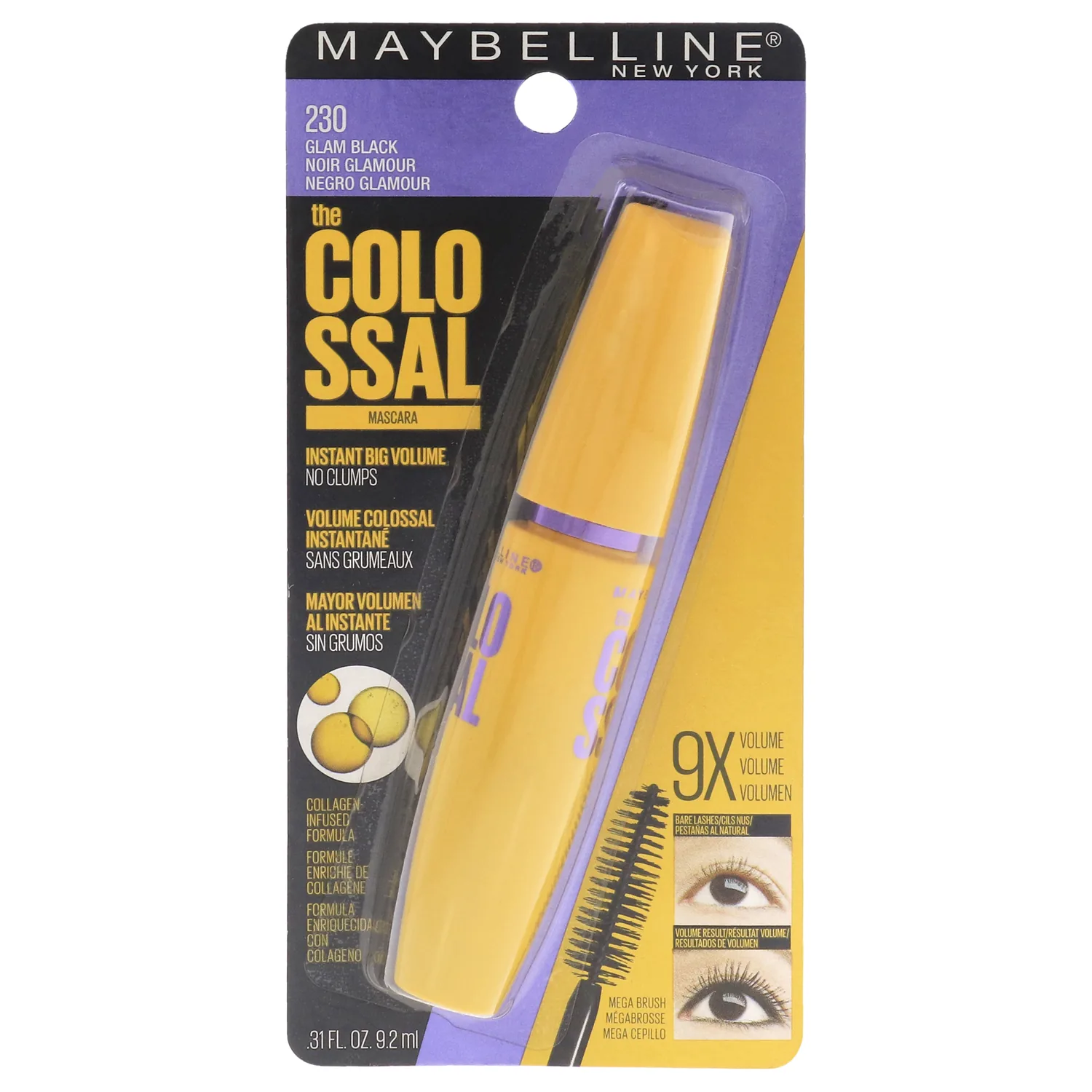 Maybelline The Colossal Volum' Express Mascara, Glam Black [230], 1 ea by Maybelline