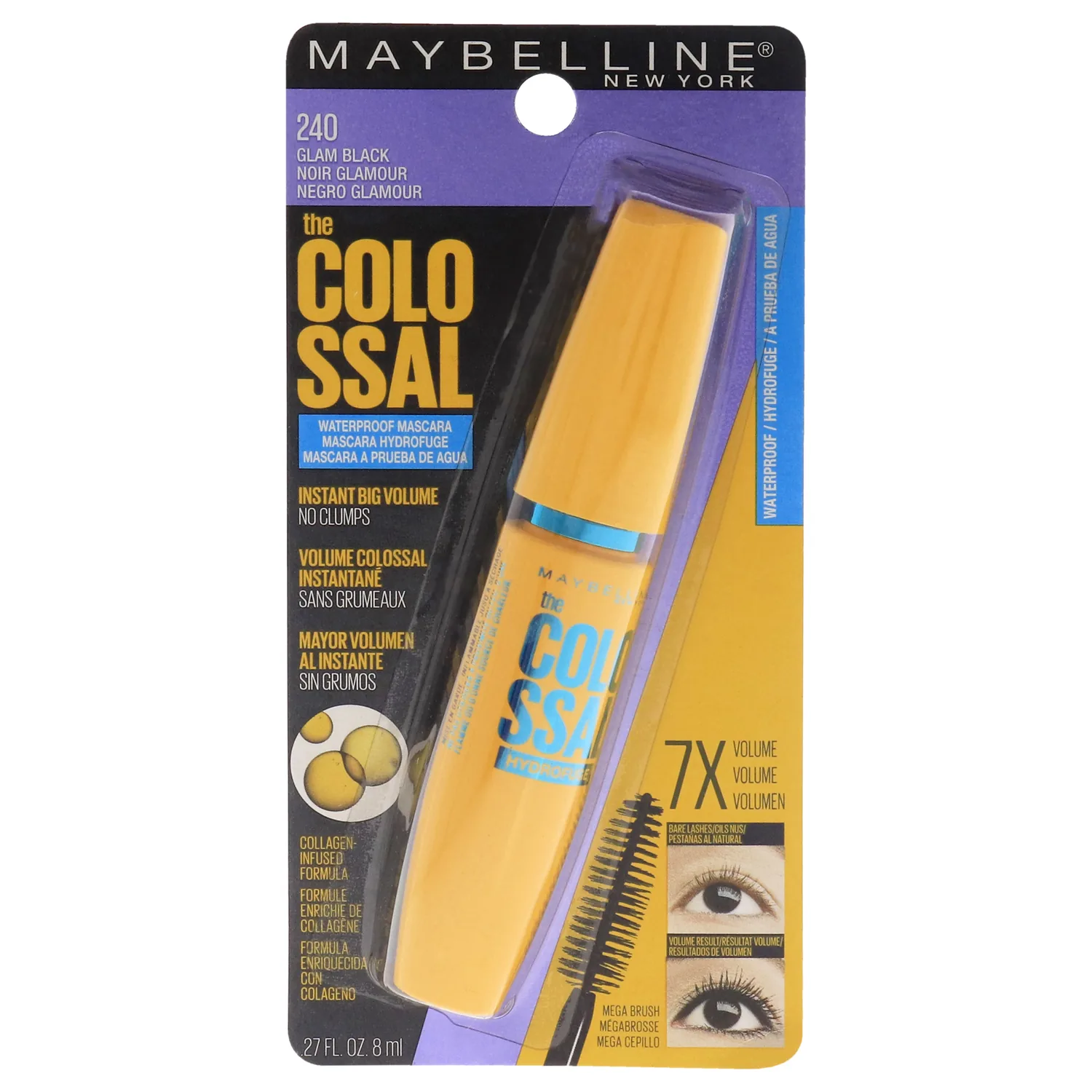 Maybelline The Colossal Volum' Express Waterproof Glam Black 240 Mascara 0.27 oz