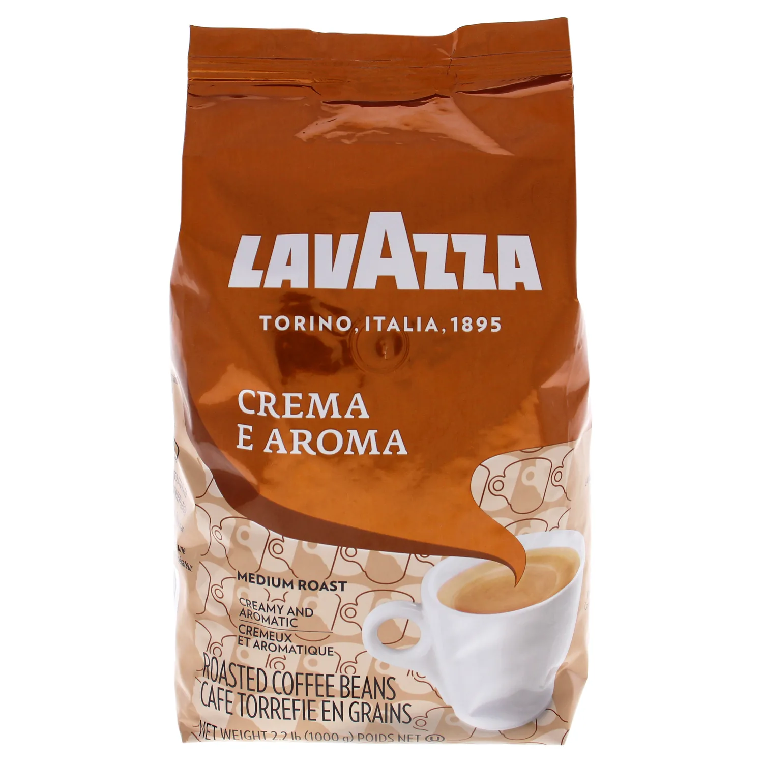 Lavazza Crema e Aroma Whole Bean Coffee Blend, Medium Roast, 2.2-Pound Bag