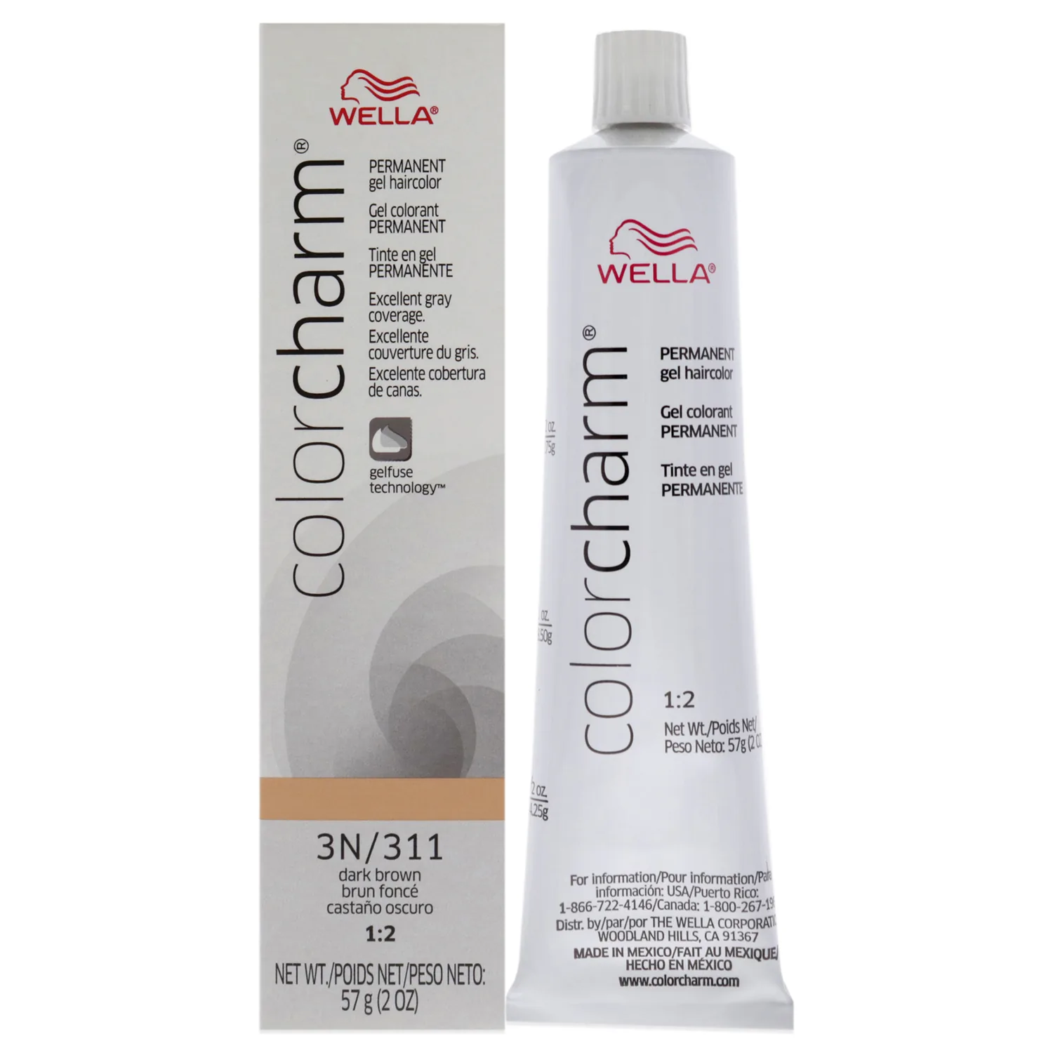 Wella Color Charm Permanent Hair Color Gel - 3N Dark Brown 2 oz