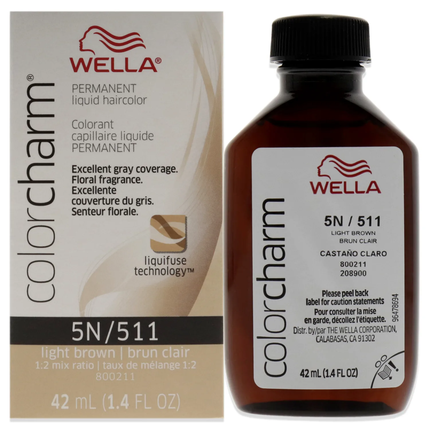 Wella Color Charm 5N Light Brown 1.42 oz