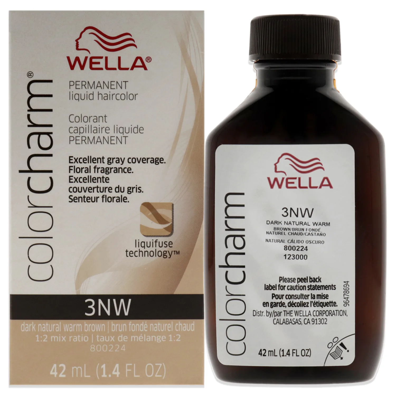 Wella Color Charm 3NW Dark Natural Warm Brown 1.42 oz