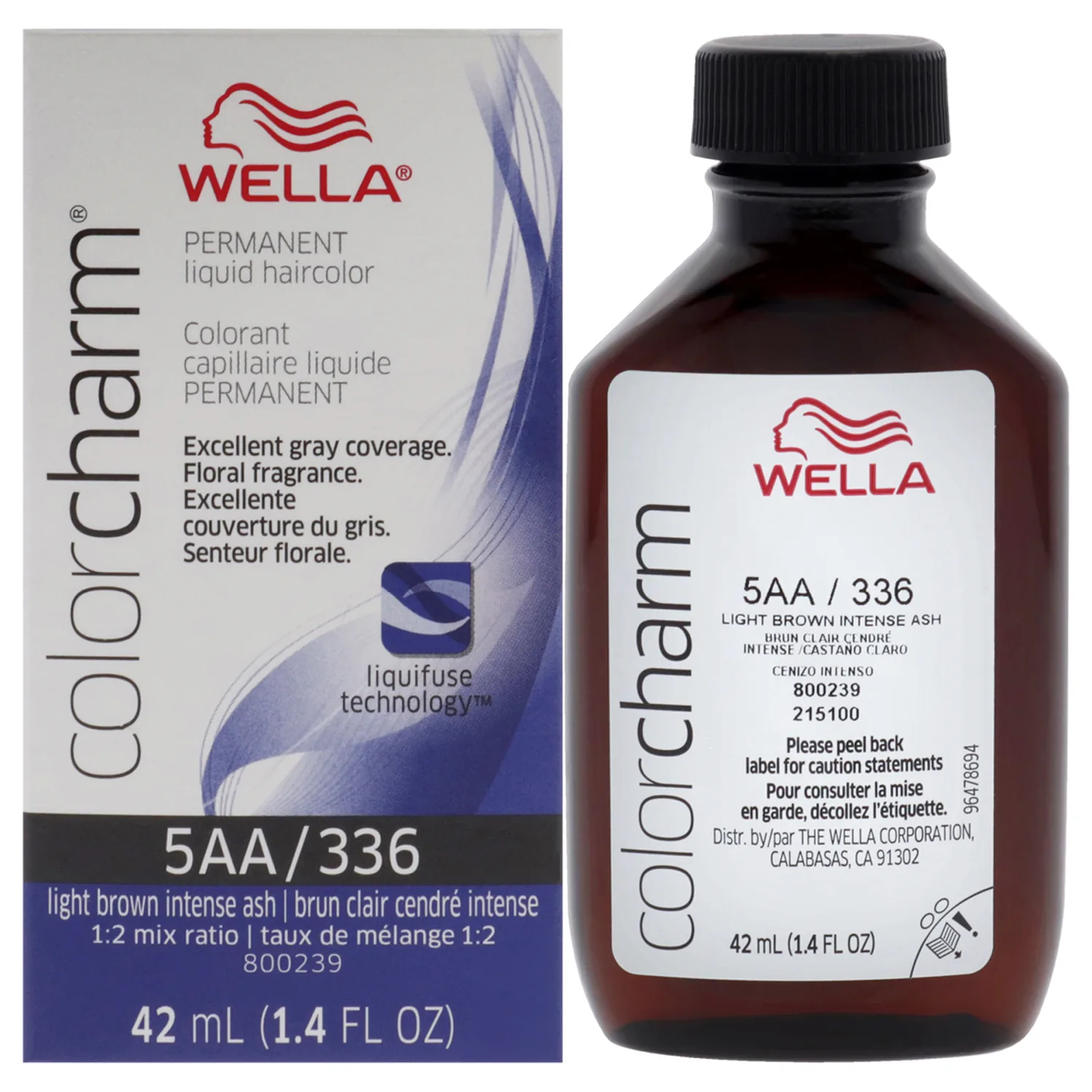 Wella Color Charm 5AA Light Brown Intense Ash 1.42 oz