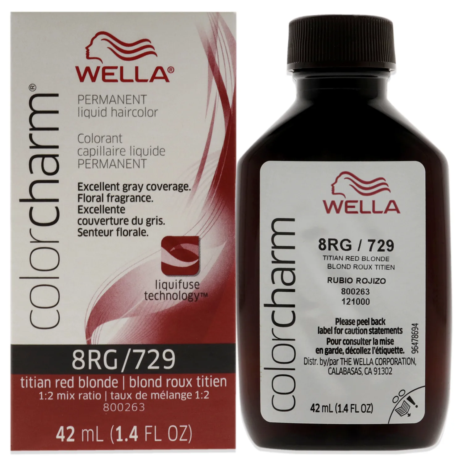 Wella Color Charm 8RG Titian Red Blonde 1.42 oz