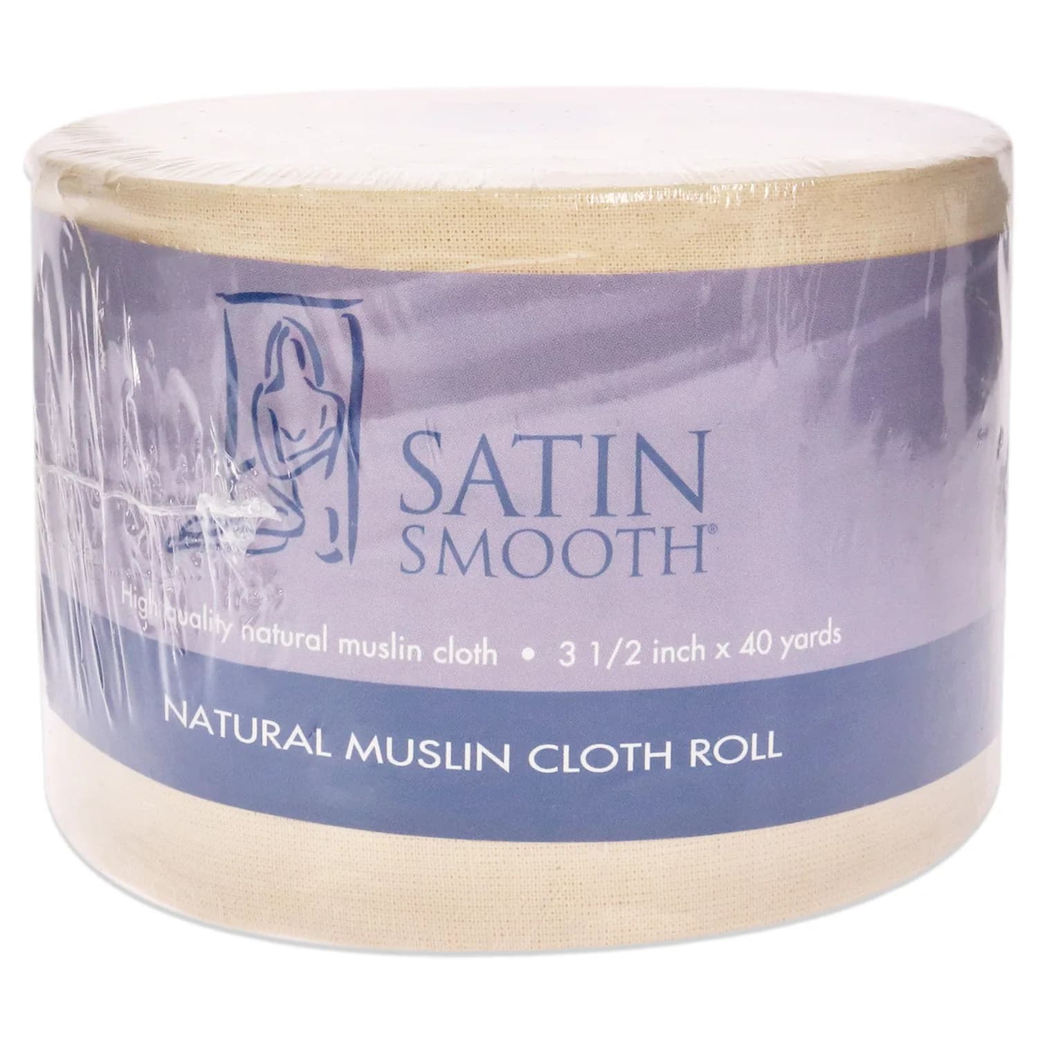 Satin Smooth Natural Muslin Waxing Cloth Roll 3.5 in x 40 yd for Women