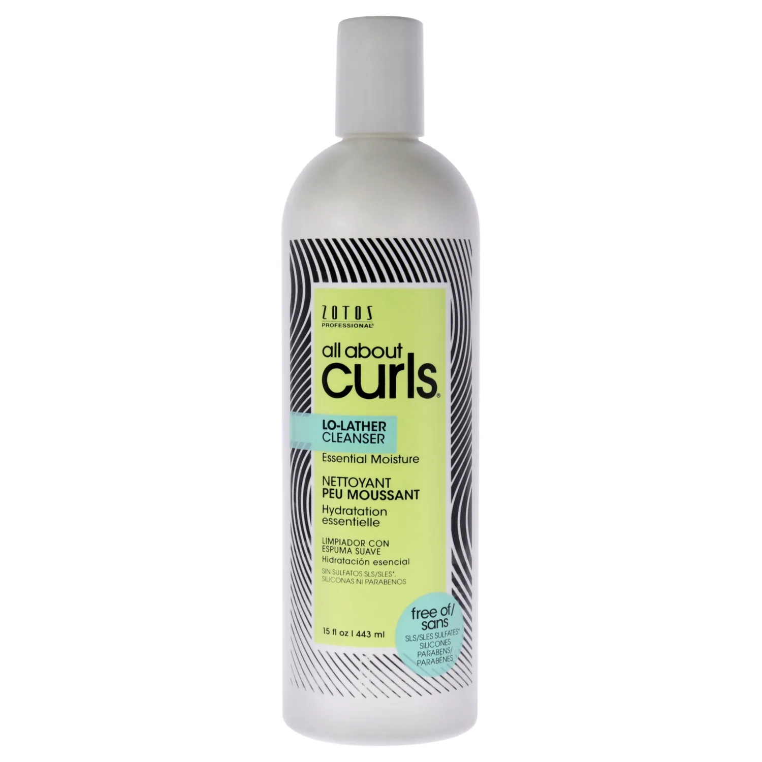 ALL ABOUT CURLS Lo-Lather Cleanser Shampoo | Essential Moisture | Gentle Cleansing | Slightly Sudsy | All Curly Hair Types | Cruelty Free | Sulfate Free | 15 Fl Oz