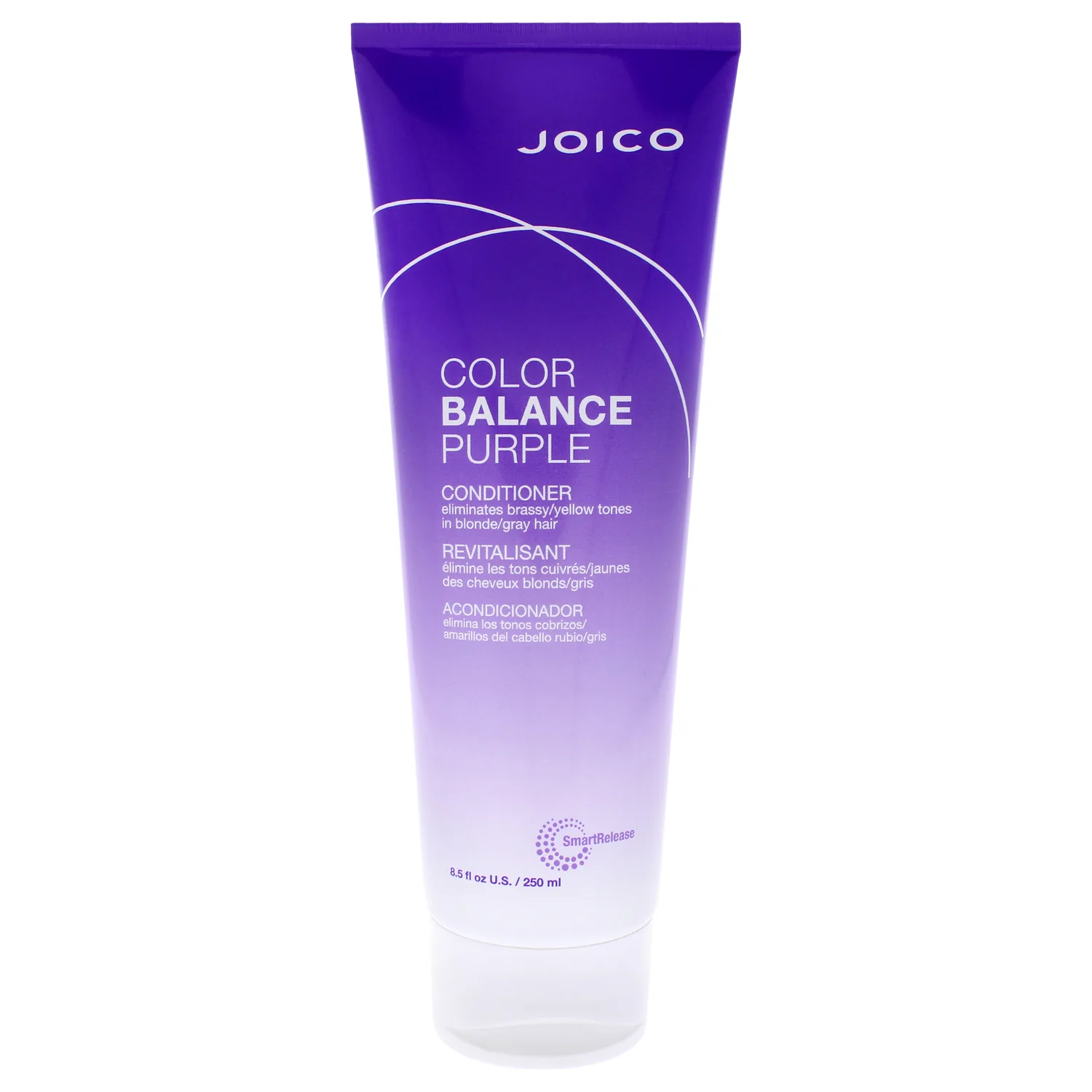Joico Color Balance Purple Conditioner | For Cool Blonde, Gray Hair | Eliminate Brassy Yellow Tones | Boost Color Vibrancy & Shine | UV Protection | With Rosehip Oil & Green Tea Extract | 8.5 Fl Oz