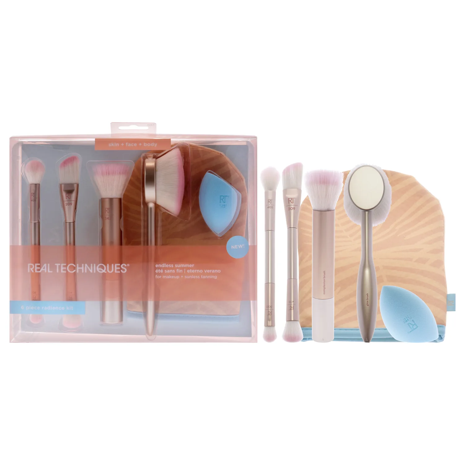 Real Techniques Endless Summer Makeup Brush Set for Women