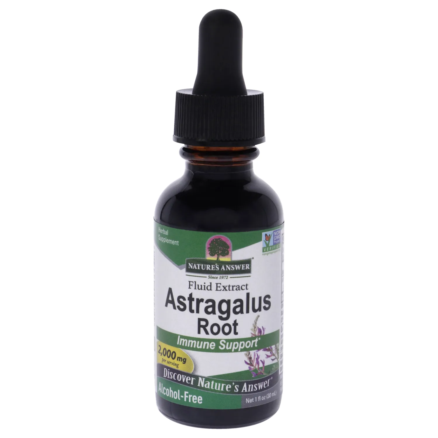 Nature's Answer Astragalus Root | Promotes Overall Wellbeing | Super Concentrated 2000mg | Alcohol-Free, Gluten-Free, Kosher Certified & No Preservatives 1oz | Single Count
