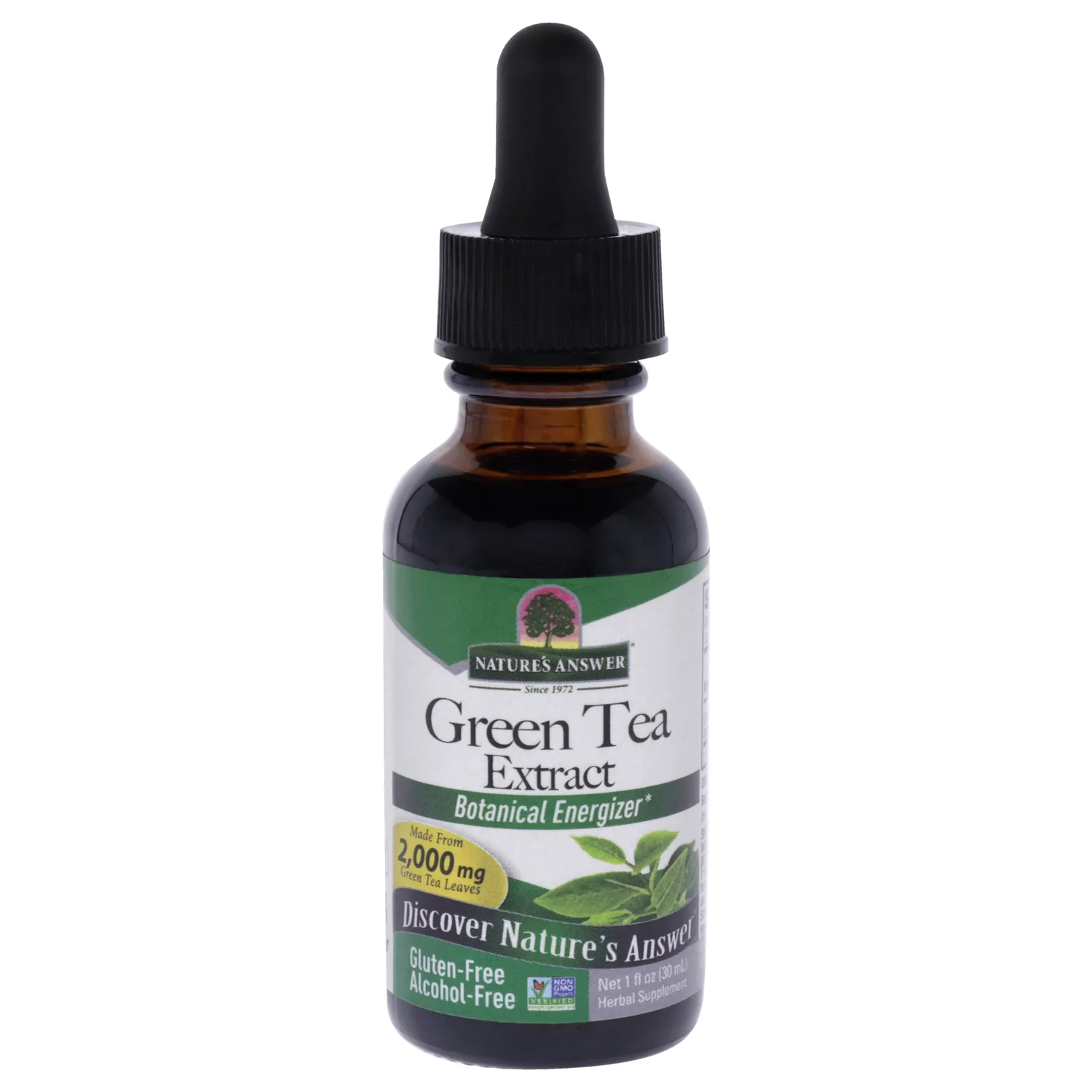 Nature's Answer Alcohol-Free Green Tea Leaf, 1-Fluid Ounce