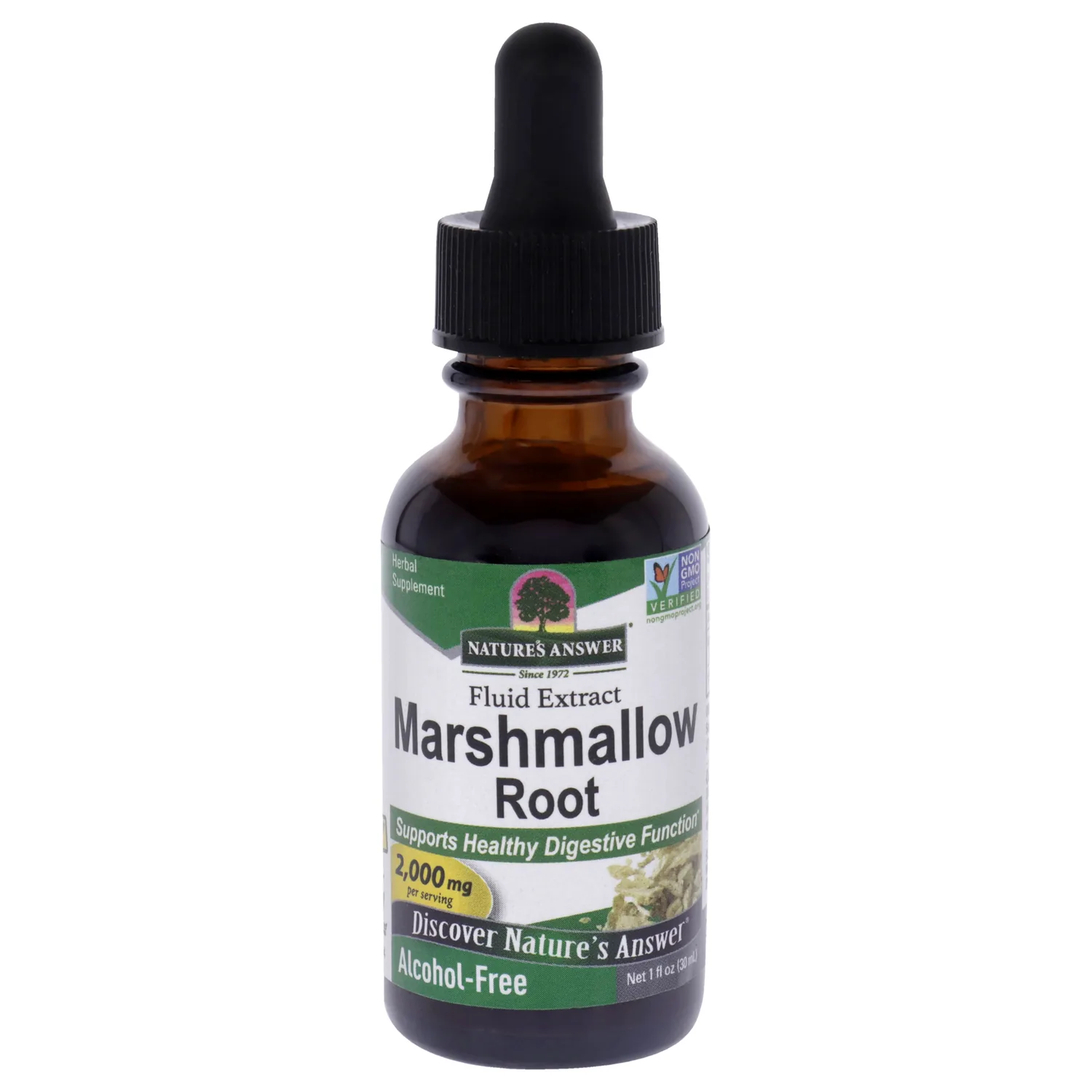 Nature's Answer Alcohol-Free Marshmallow Root Extract, 1-Fluid Ounce | Digestive Support