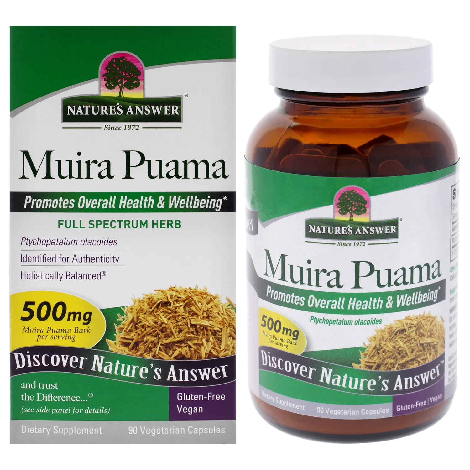 Nature's Answer, Muira Puama, 500 mg, 90 Vegetarian Capsules