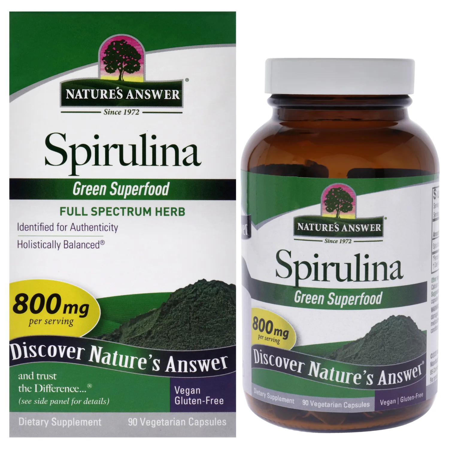 Natures Answer Herb Spirulina Capsules 90 Count