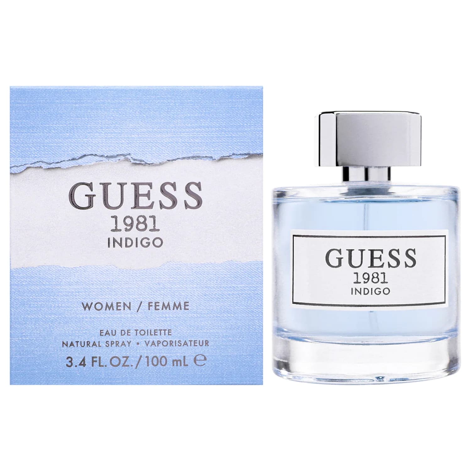 Guess 1981 Indigo Eau de Toilette Spray for Women, Blue, NS, 3.4 Fl Oz