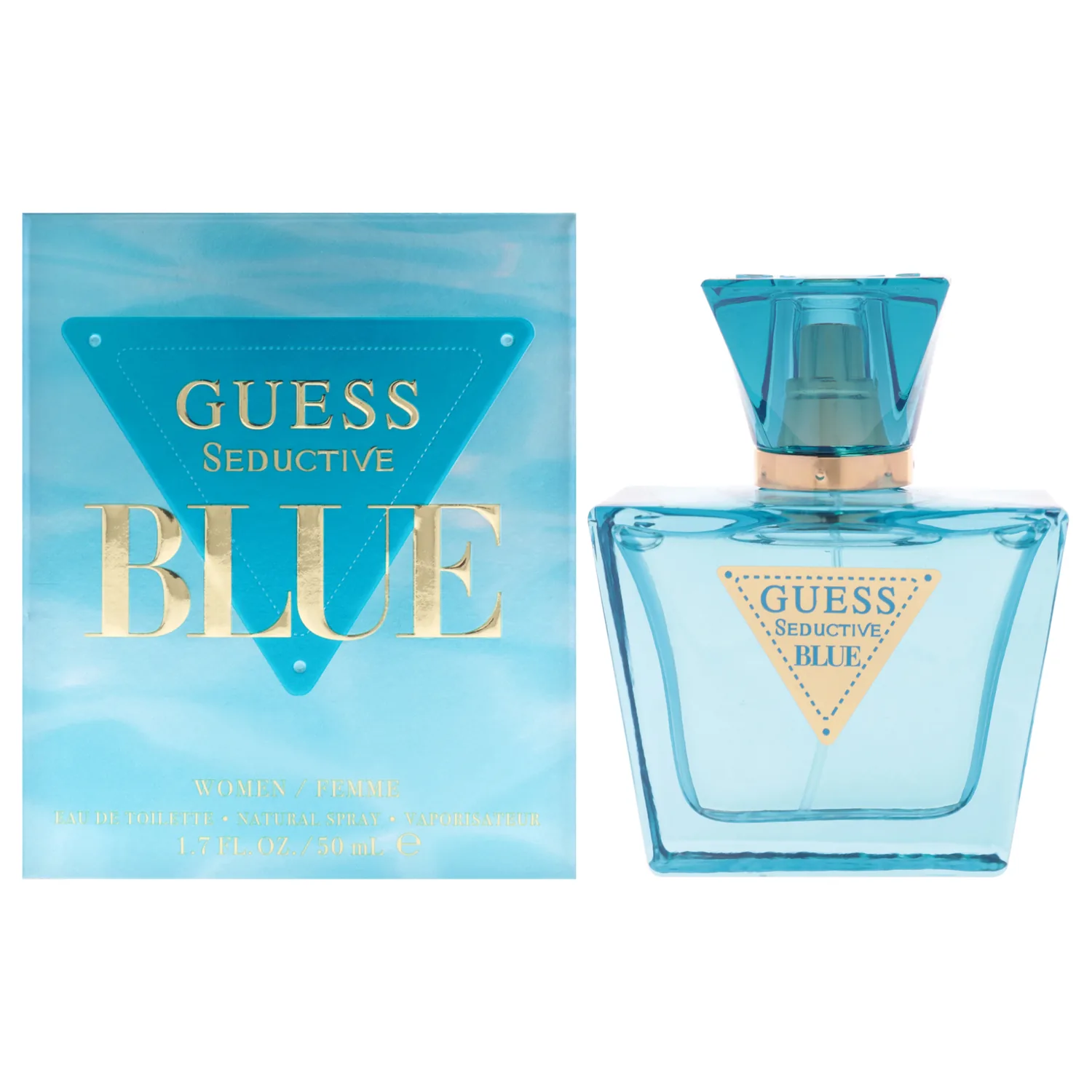 GUESS Seductive Blue Women/Femme Eau de Toilette Perfume Spray For Women, 1.7 Fl. Oz.