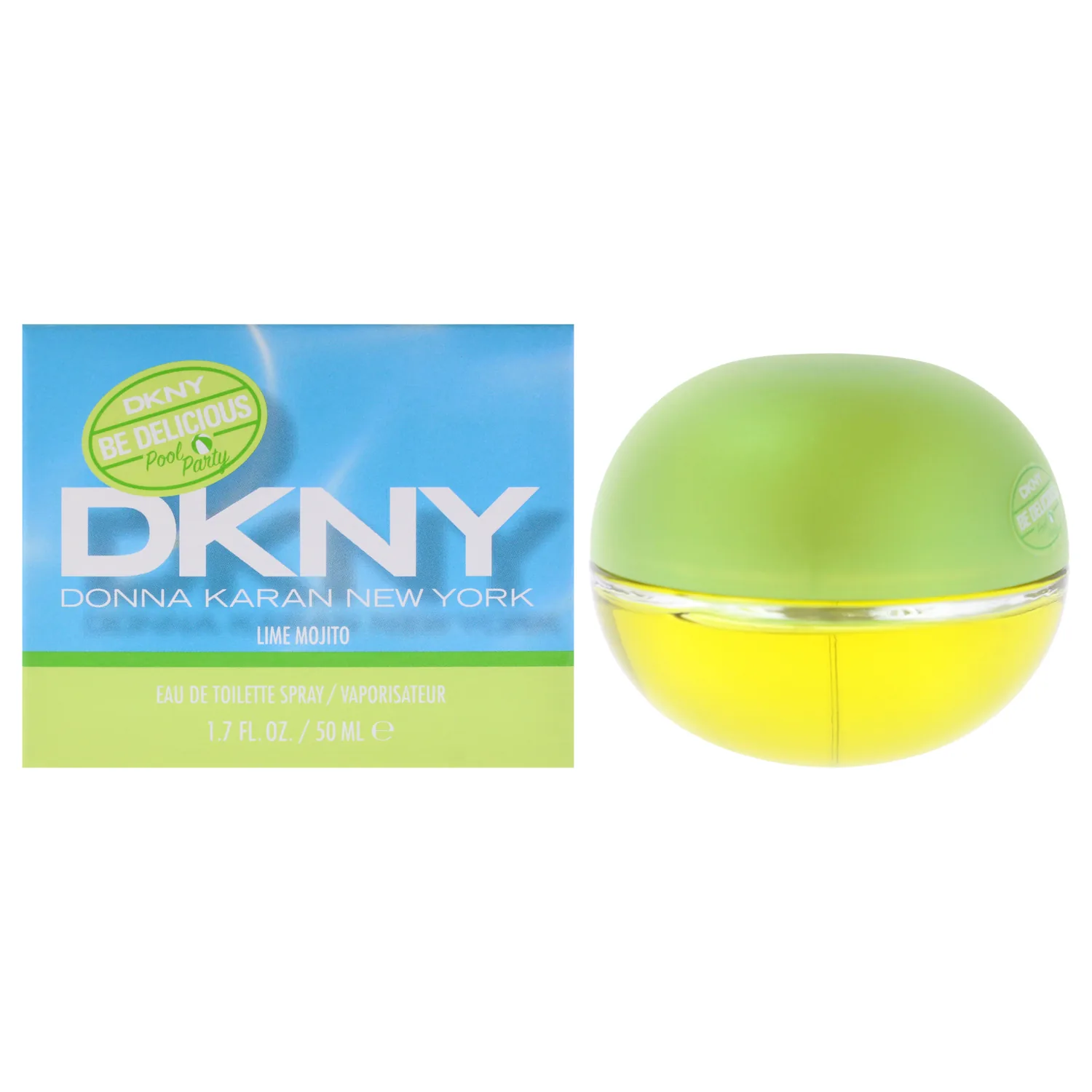 DKNY Be Delicious Pool Party Eau de Toilette Perfume Spray For Women, Lime Mojito, 1.7 Fl. Oz.