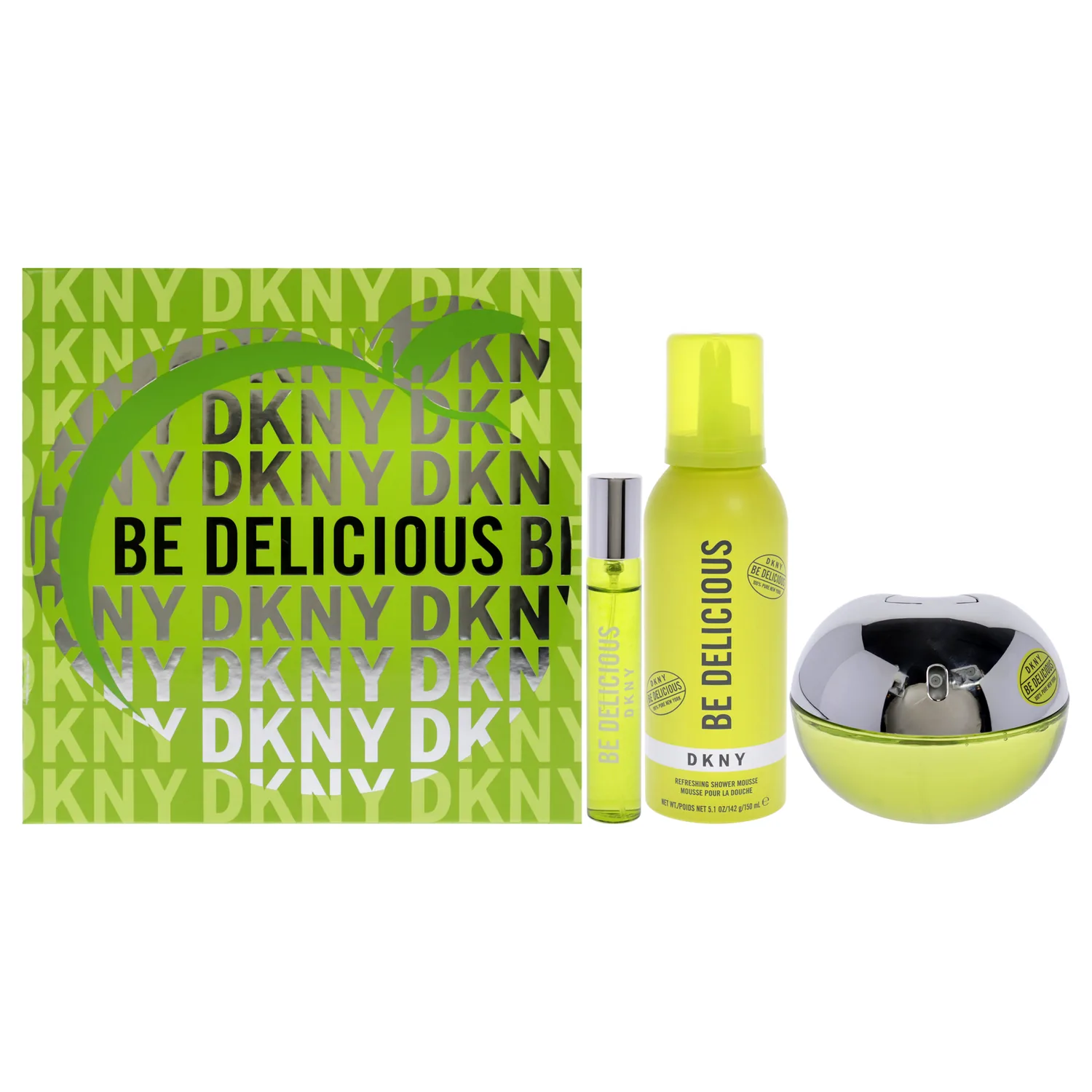 DKNY Be Delicious Fragrance Gift Set 100ml / 3.4 oz / 3 pc for Women