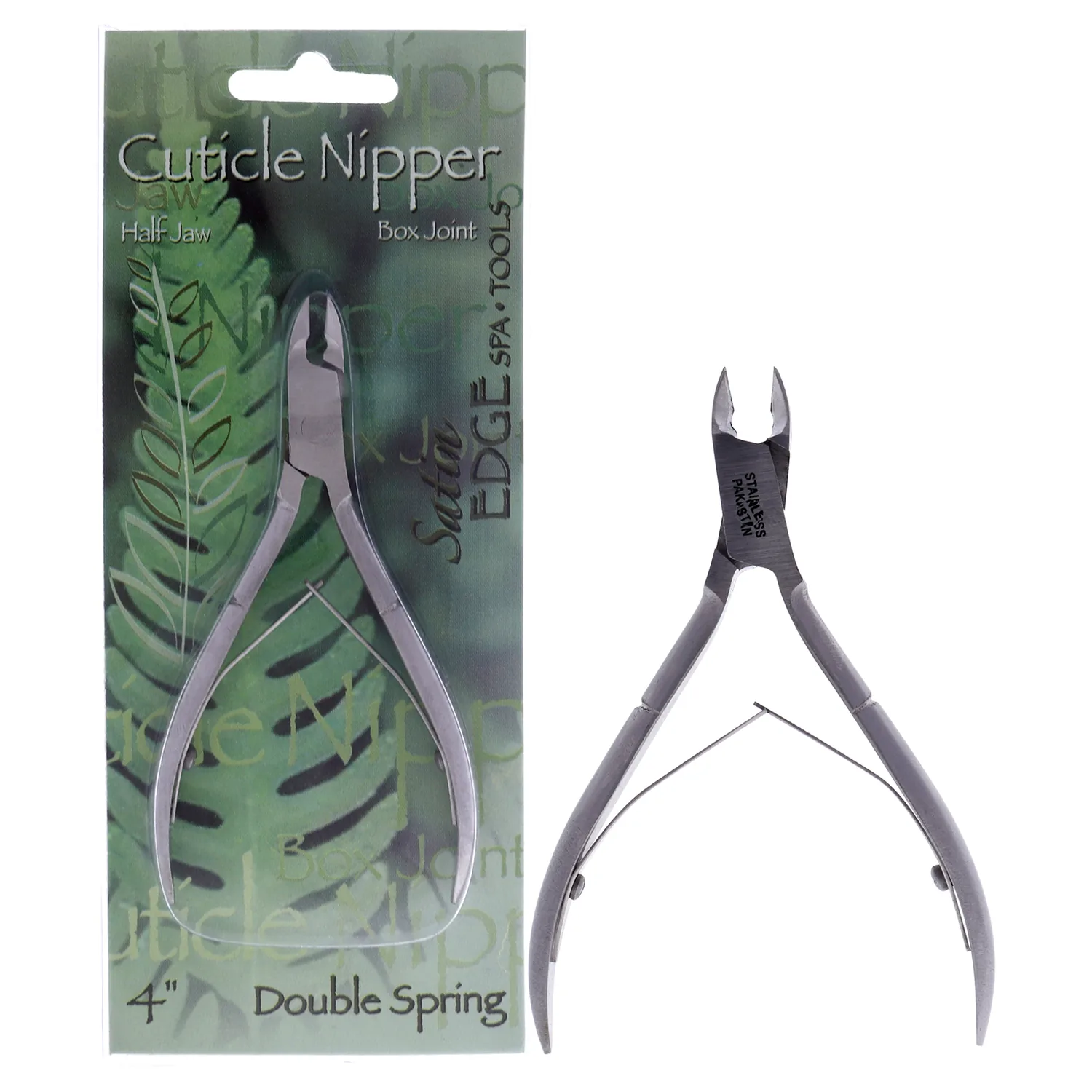 Satin Edge Cuticle Nipper Double Spring Half Jaw 4 in