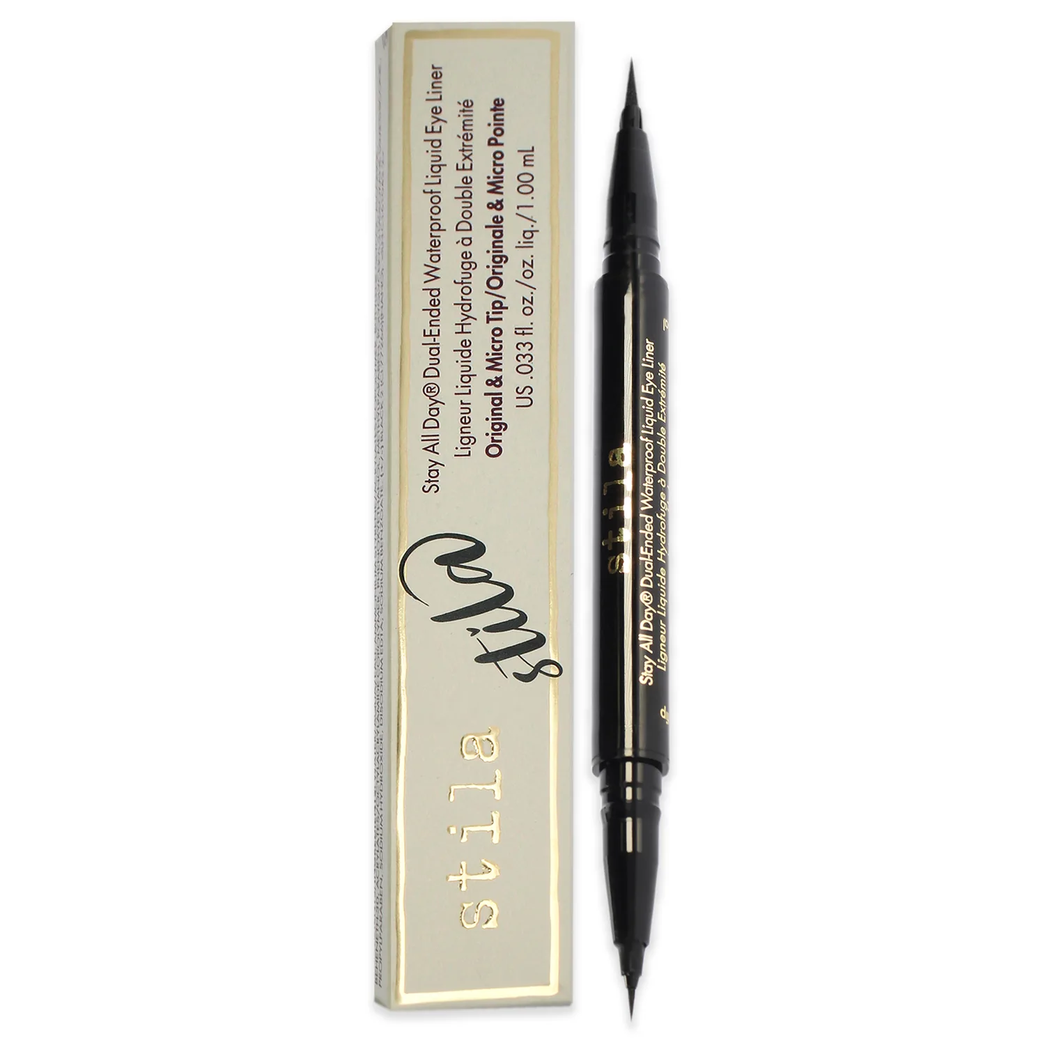 stila Stay All Day® Dual-Ended Waterproof Liquid Eye Liner, 0.033 fl. Oz, 1 Count (Pack of 1)